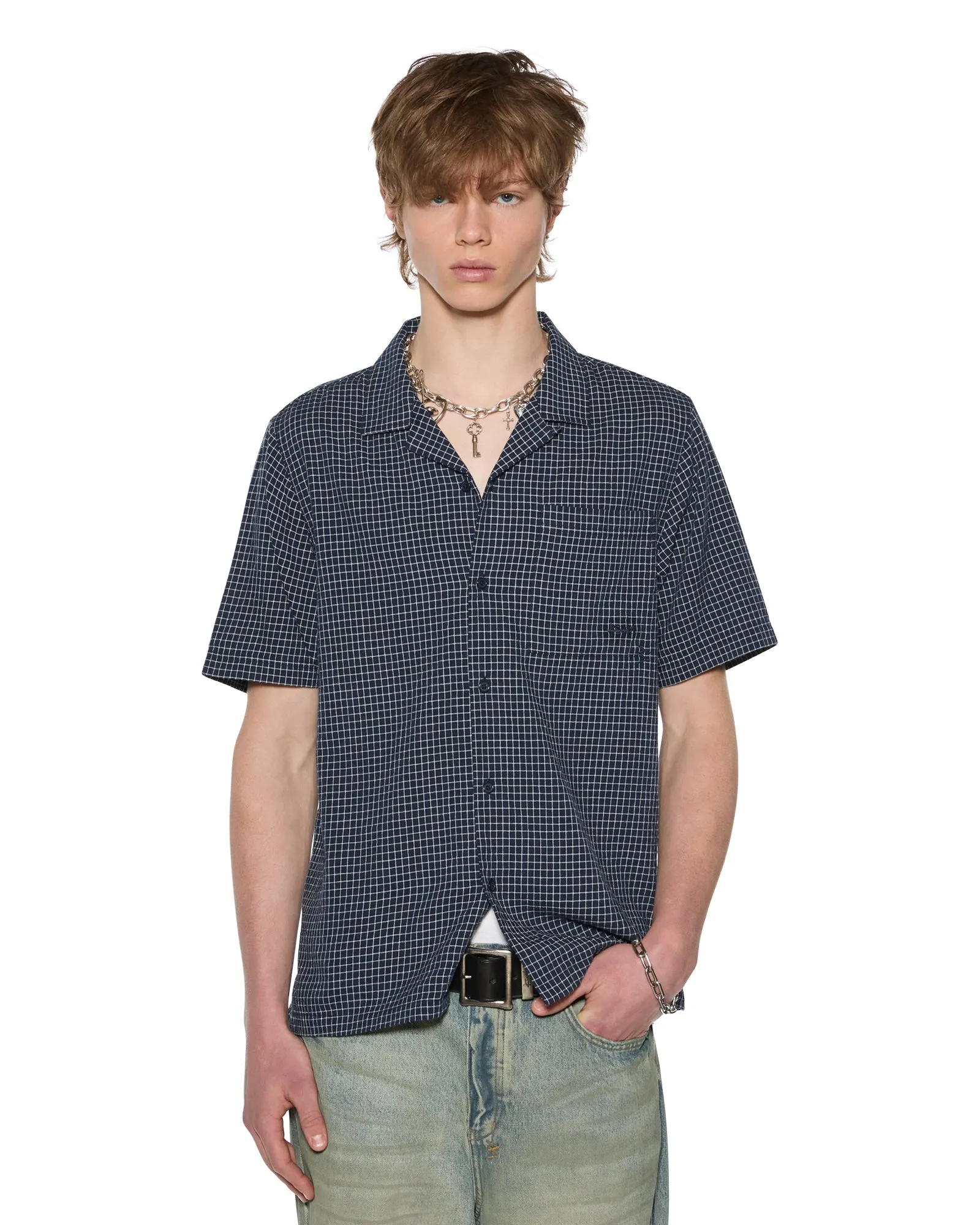 1999 DINER SS SHIRT NAVY Stretchy Hemline