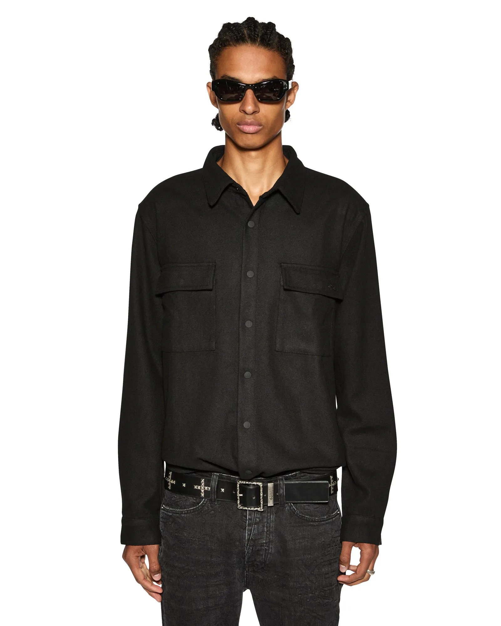 ComfortStretchFit NonScratchSurface 1999 SNAKEBITE LS SHIRT BLACK YarnDyed Stripes