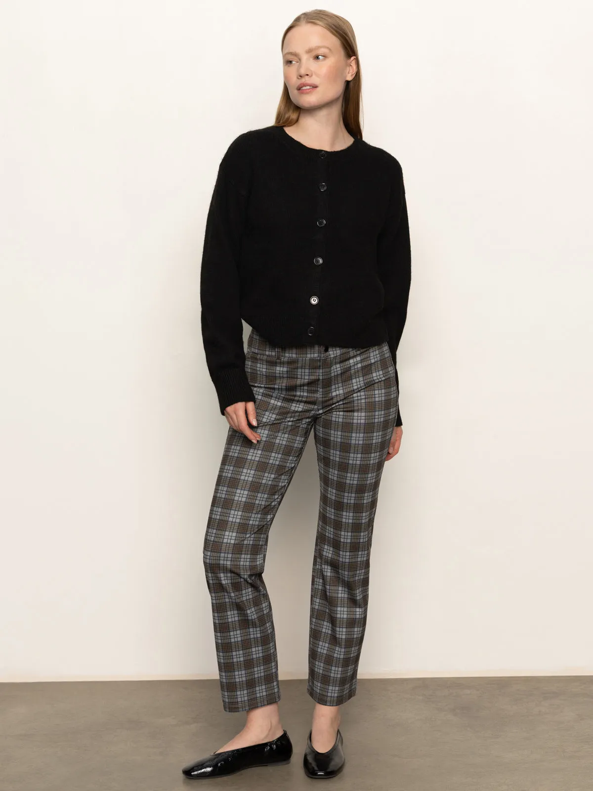 Casual Look 90's Straight Legging Burnt Olive Plaid