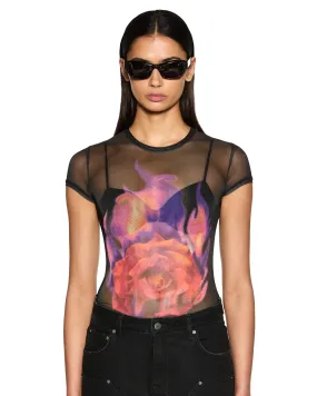 ABLAZE MESH SS TEE BLACK Versatile Look OversizedFit NonScratchyLining