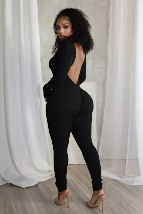 Jolie Open Back Scrunch Jumpsuit AntibacterialCoating