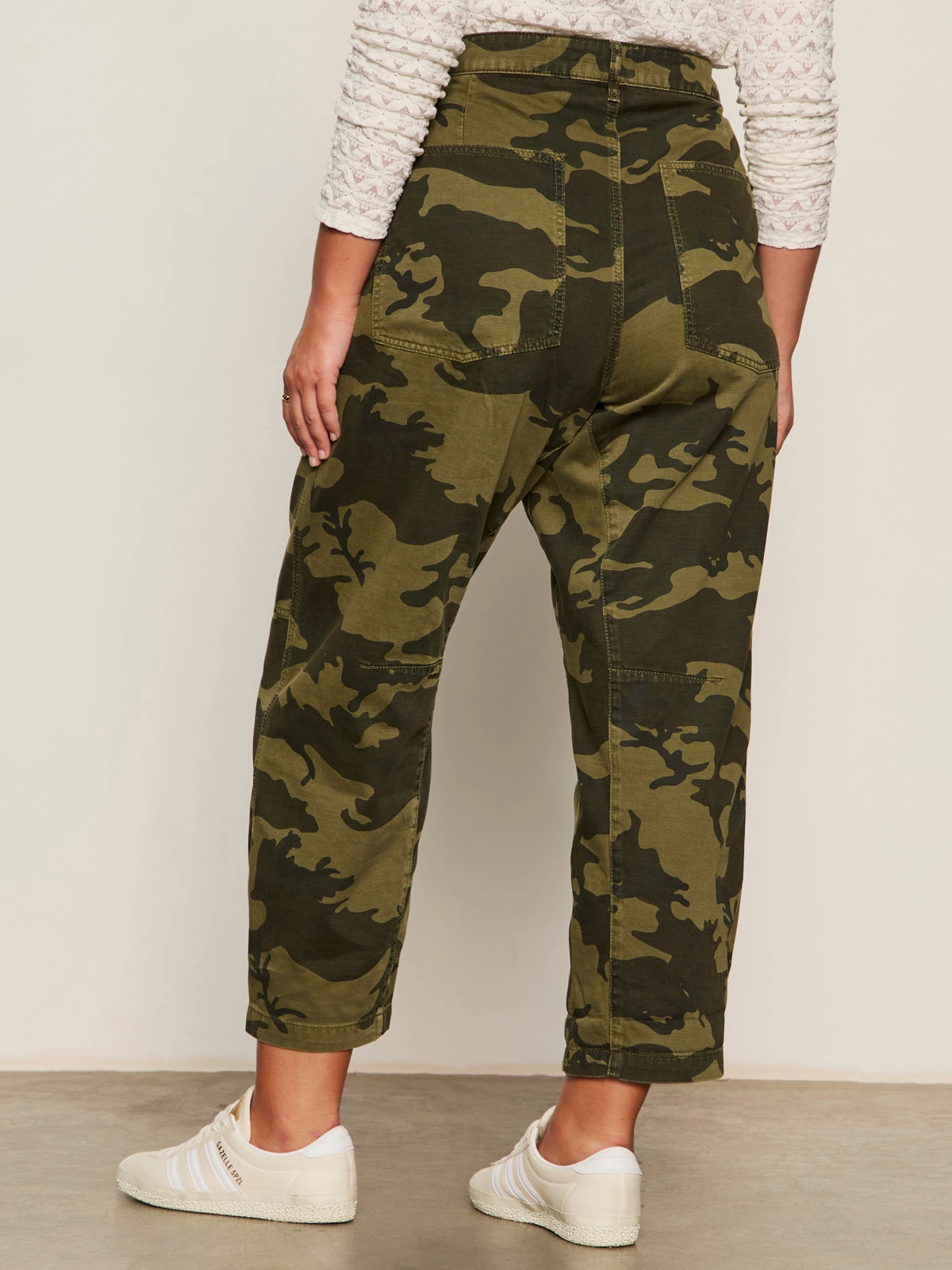 EcoFriendly Dye Boyfriend Utility Pant Rambler Camo Extended Sizing