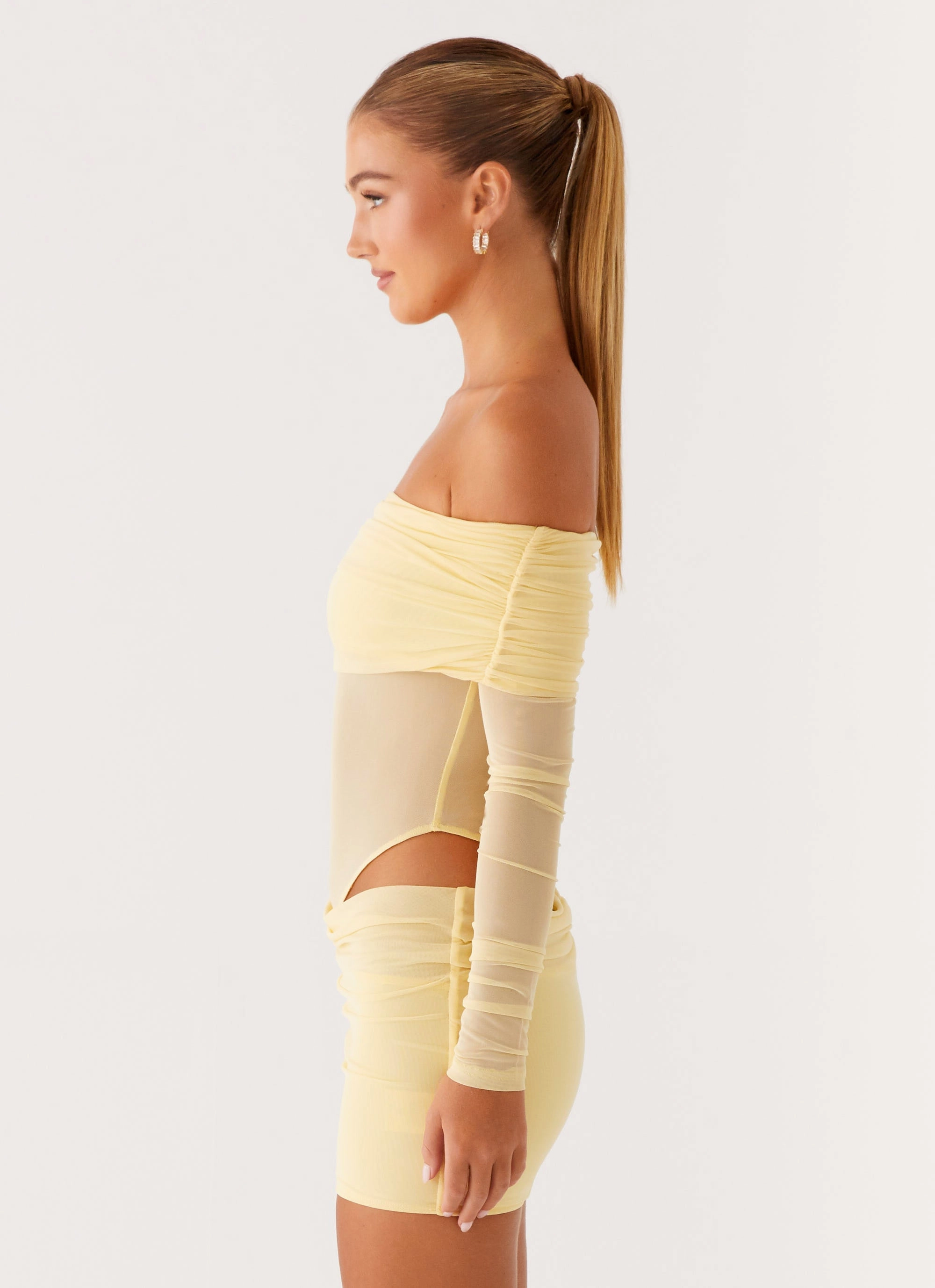 Balanced Tones Sage Glow No Doubt Mini Dress - Yellow