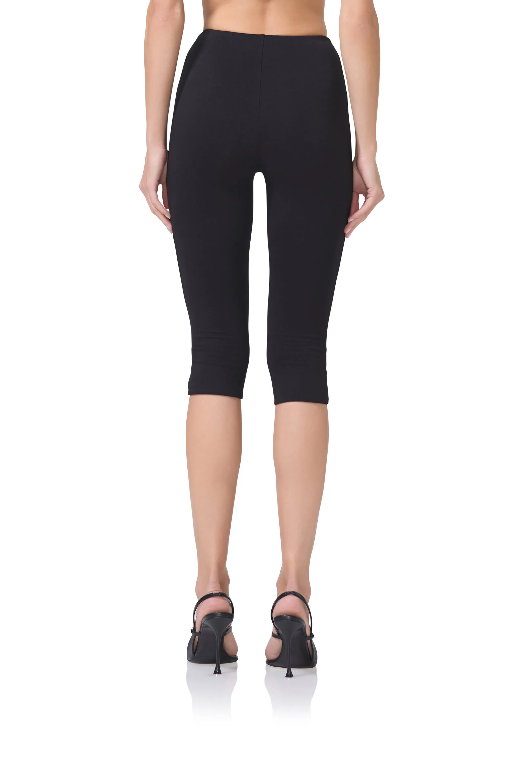 Tapered leg Ettie Capri Legging - Noir