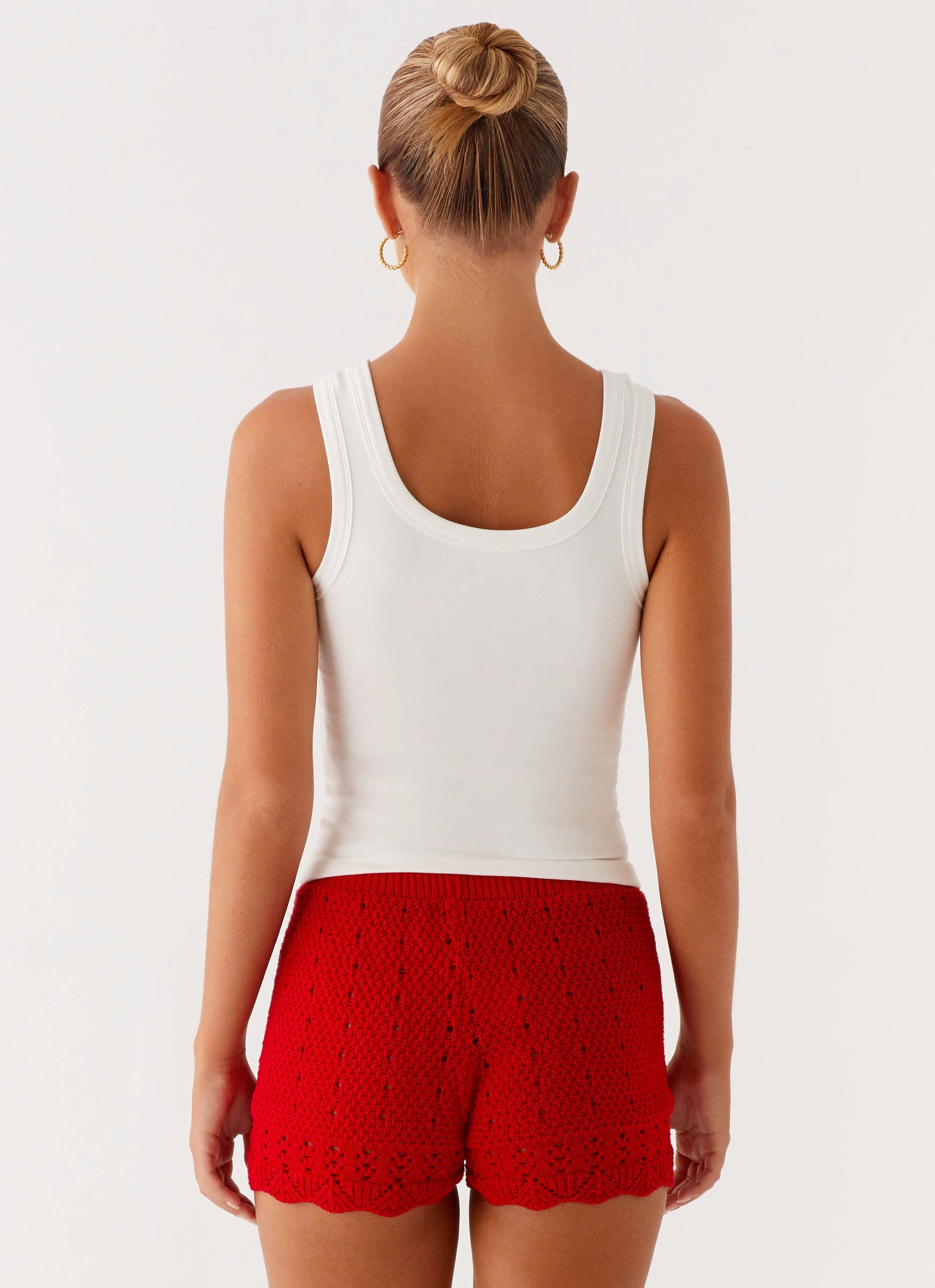 Avalita Tank Top - Ivory Minimalist Aesthetic