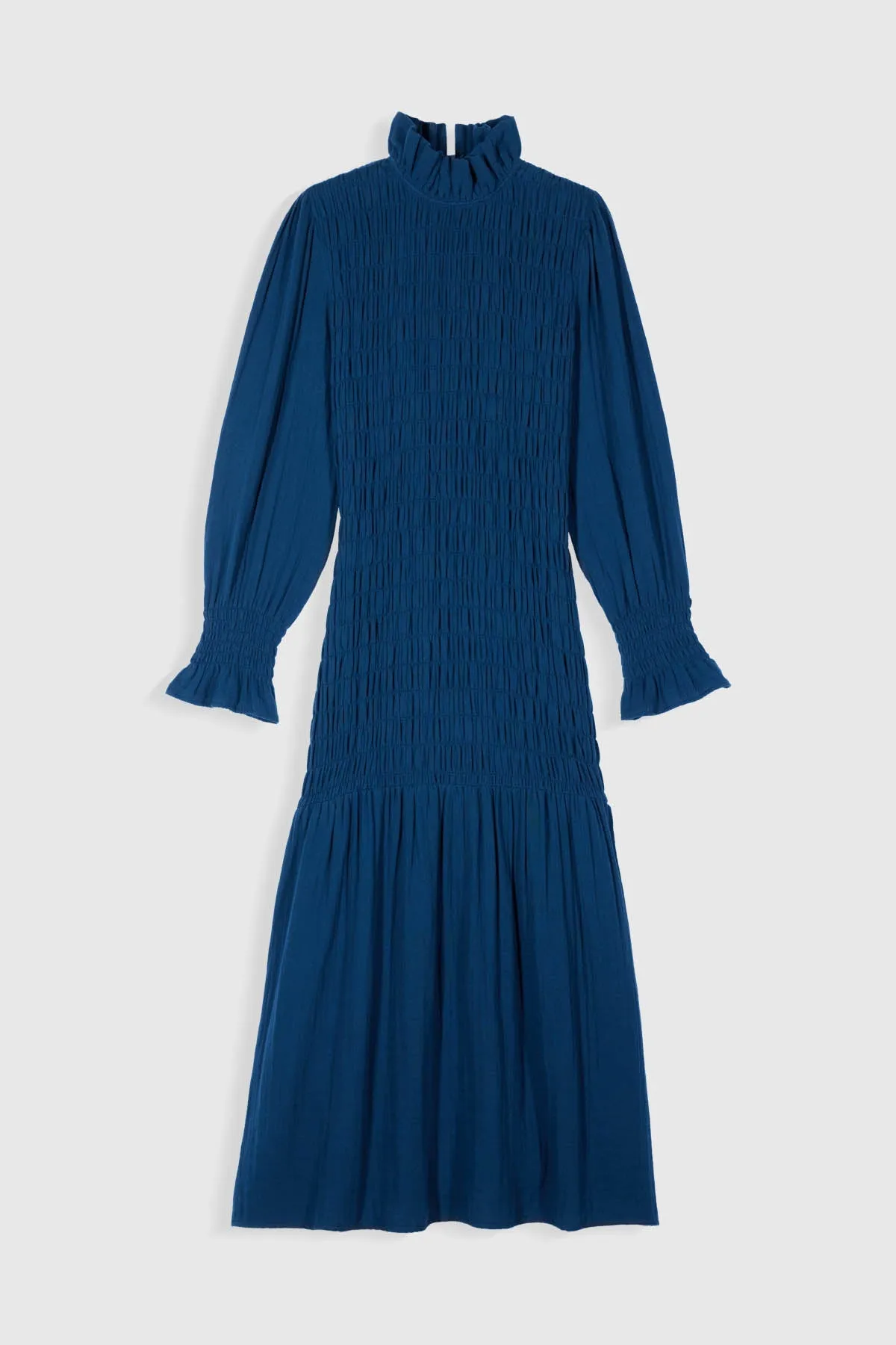 Aleria Long Dress confident look Mixed Fabric