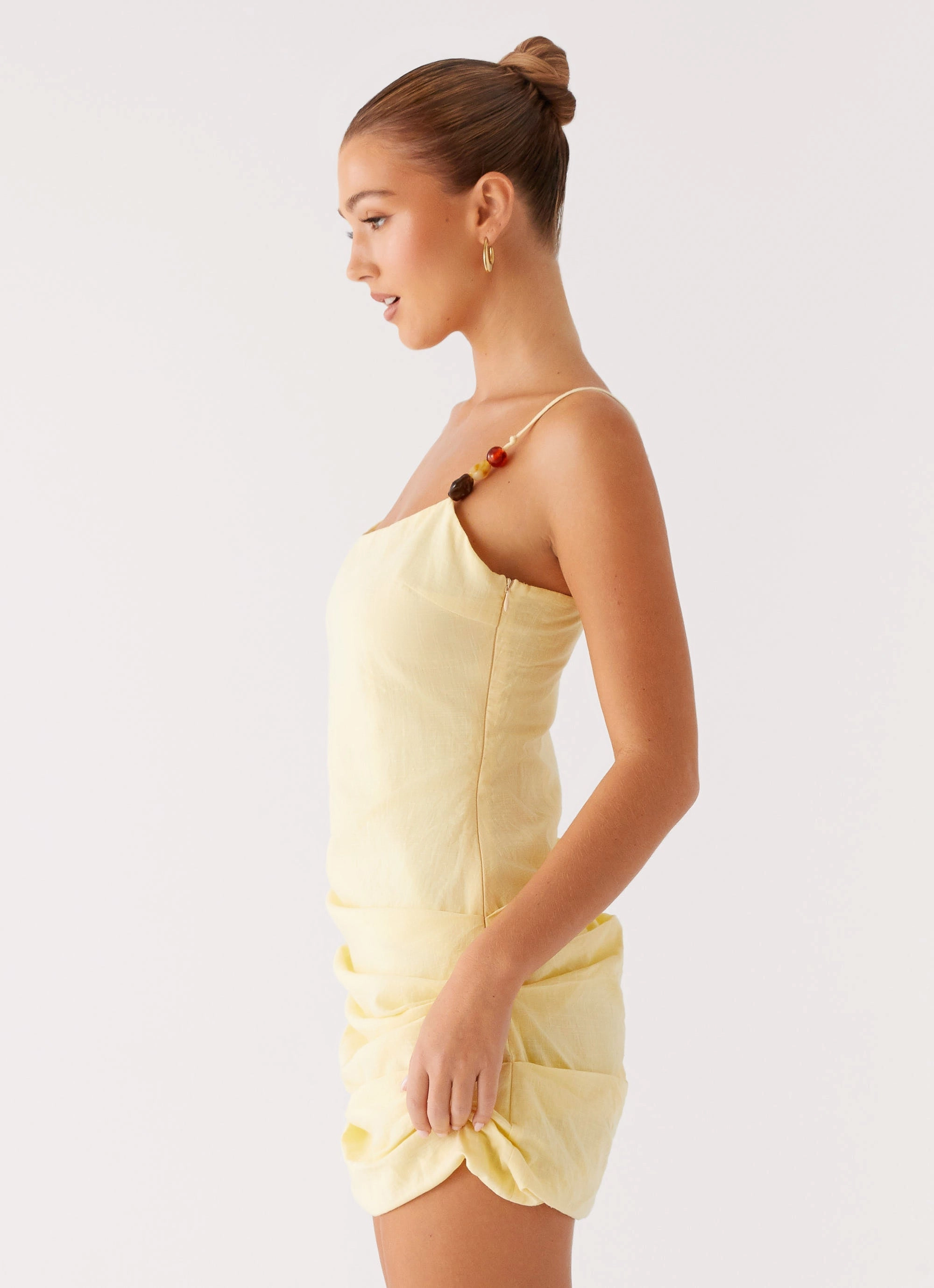 Subtle Motion Tulle Air Adella Mini Dress - Yellow