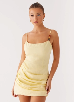 Travel piece Adella Mini Dress - Yellow