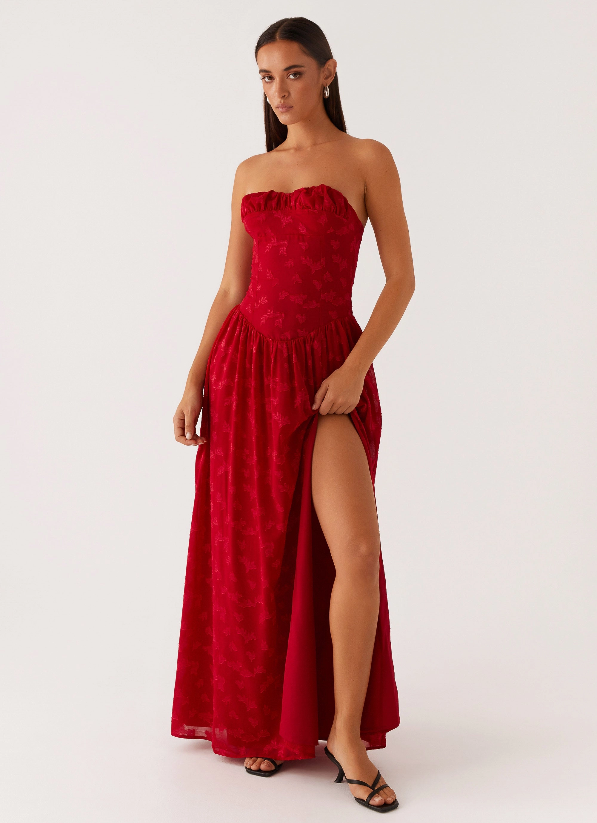 Easy Tones Adira Maxi Dress - Red