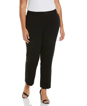 Plus Size Slim Leg Stretch Gabardine Pant - Curvy Fit Long Use