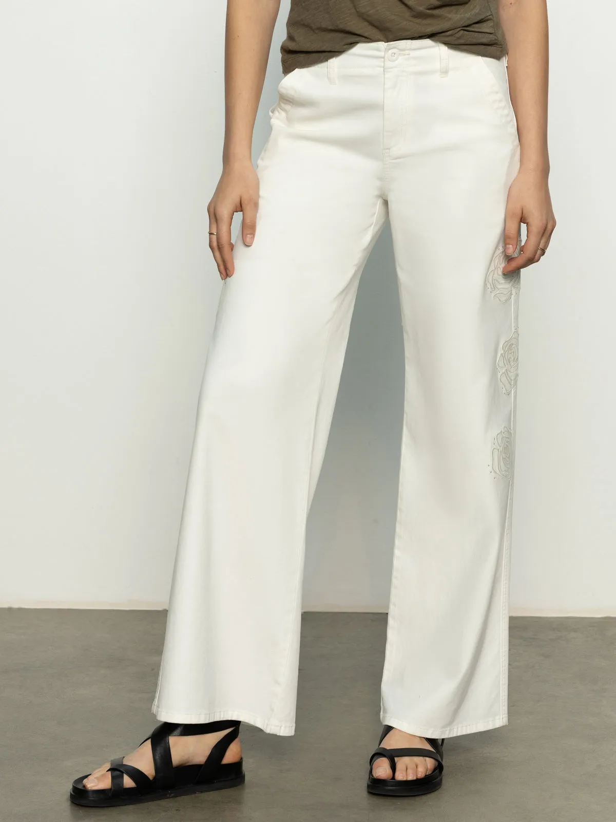 Rosette Army High Rise Pant Powdered Sugar Soft Feel