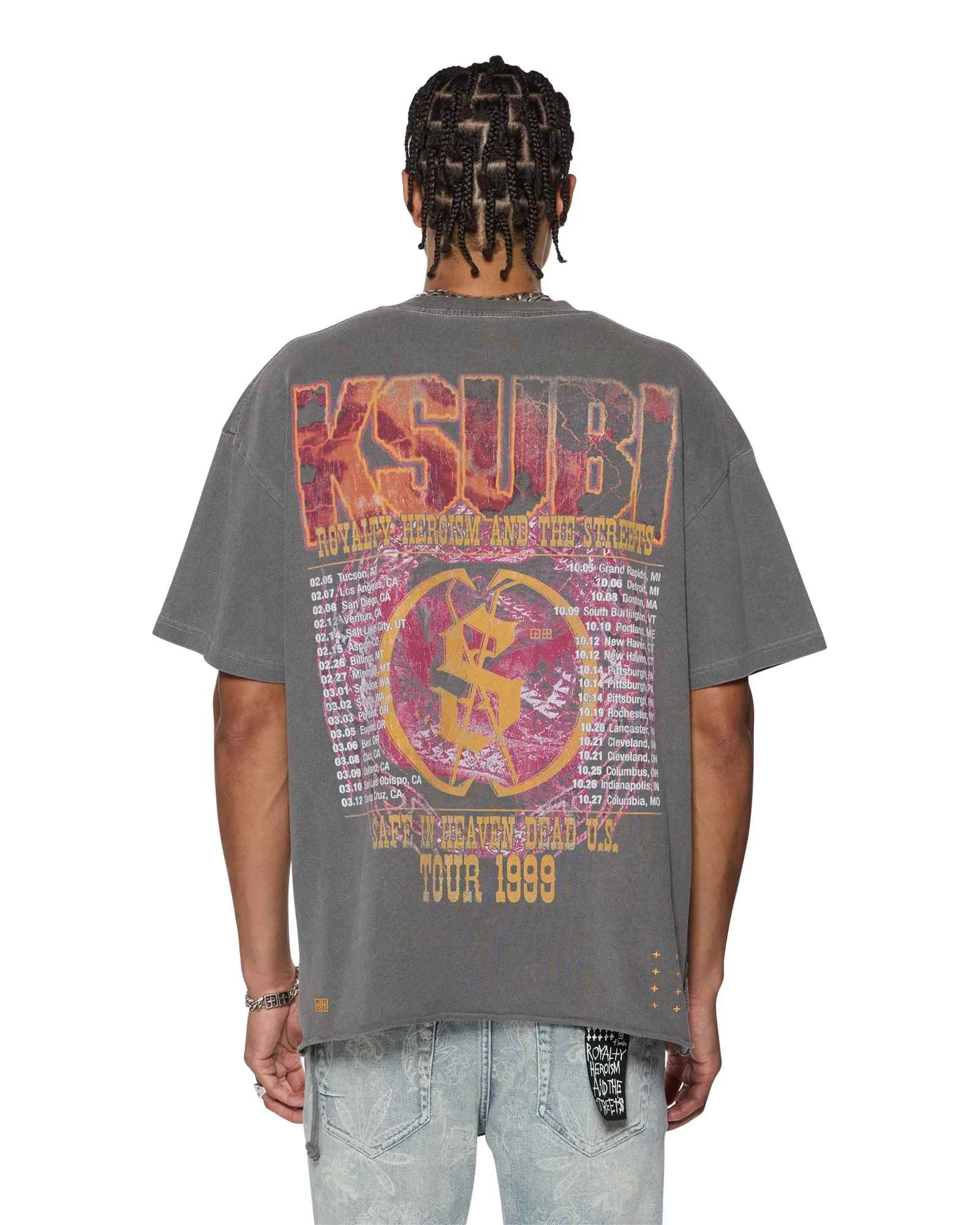 Adjustable Tabs KICKSTART EKCESS SS TEE CHARCOAL StretchMaterial