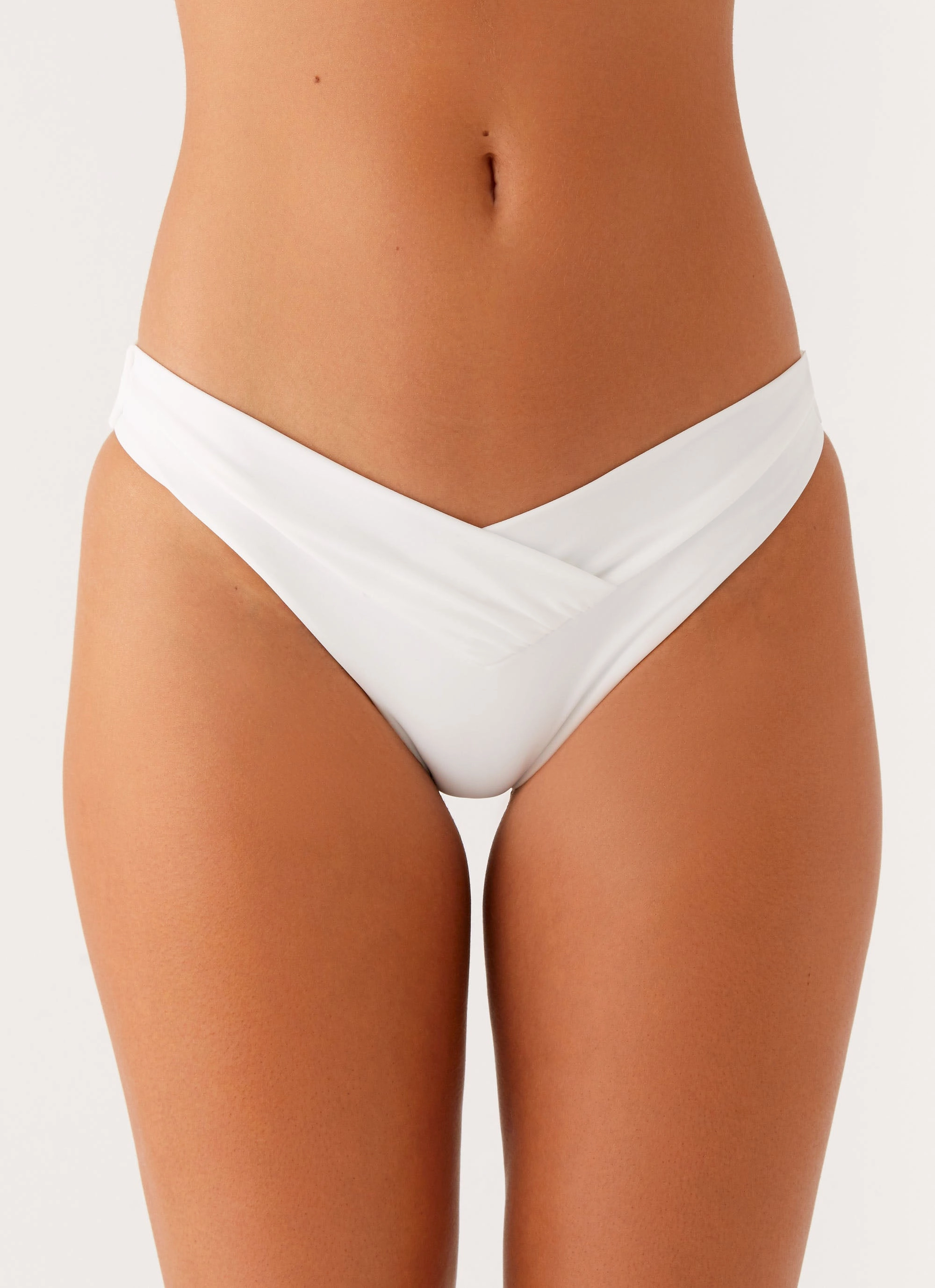 Postpartum Hypoallergenic lining material Delta Bikini Bottoms - White