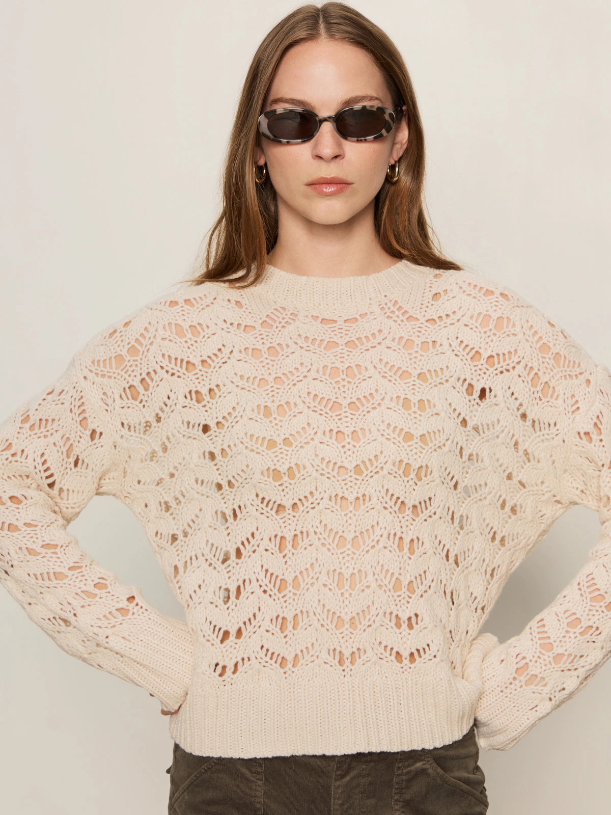 simple design High Neckline Structure Boheme Popover Light Oat