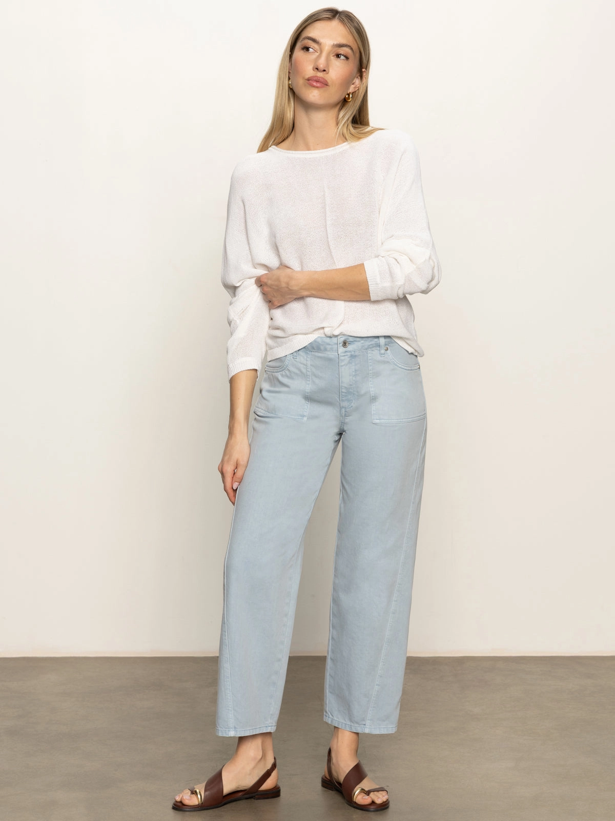 District Column Standard Rise Ankle Jeans Blue Mirage Thermal Insulation Tech