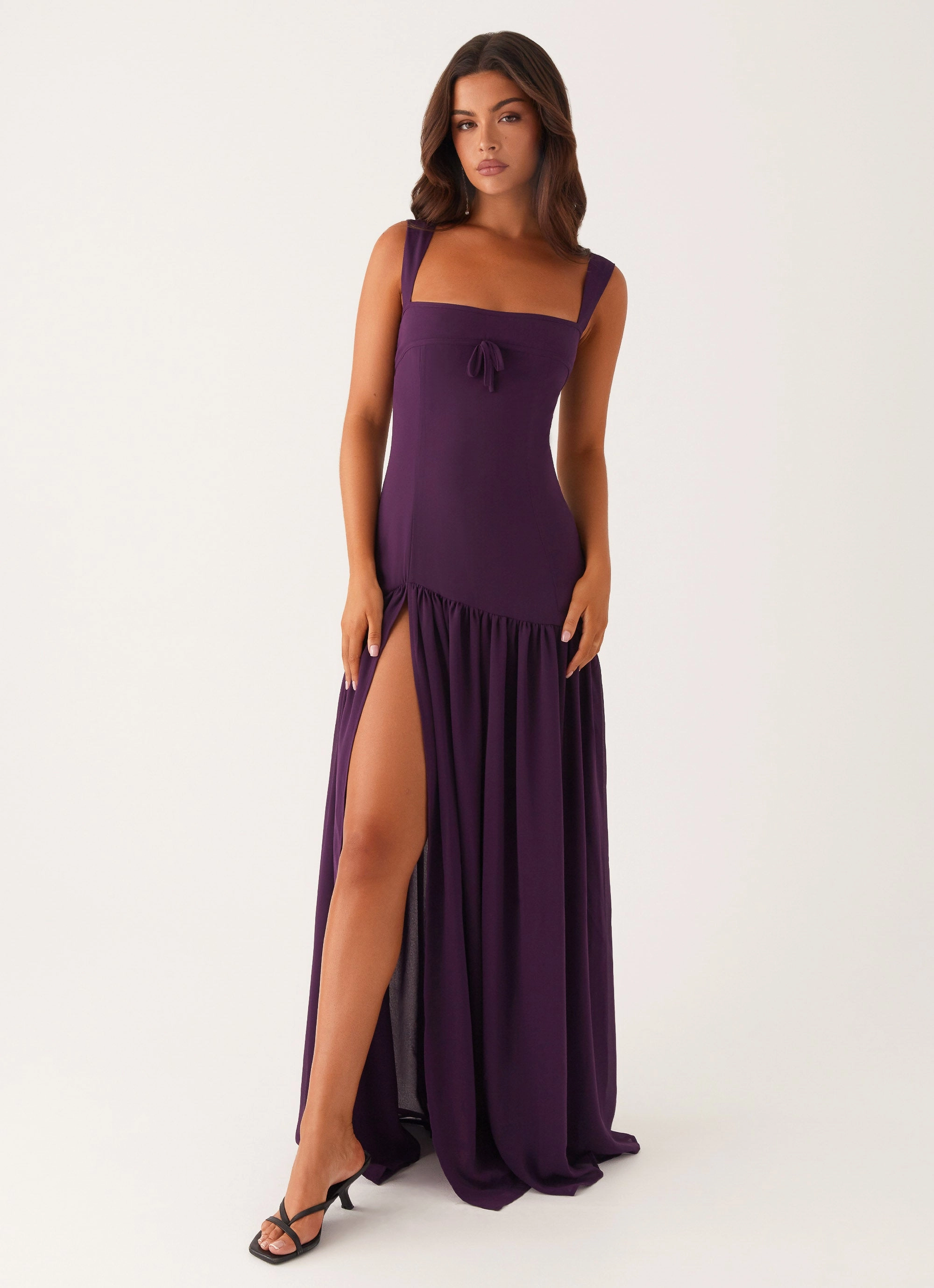 Alberta Maxi Dress - Mulberry Bold Structure Euro Ease