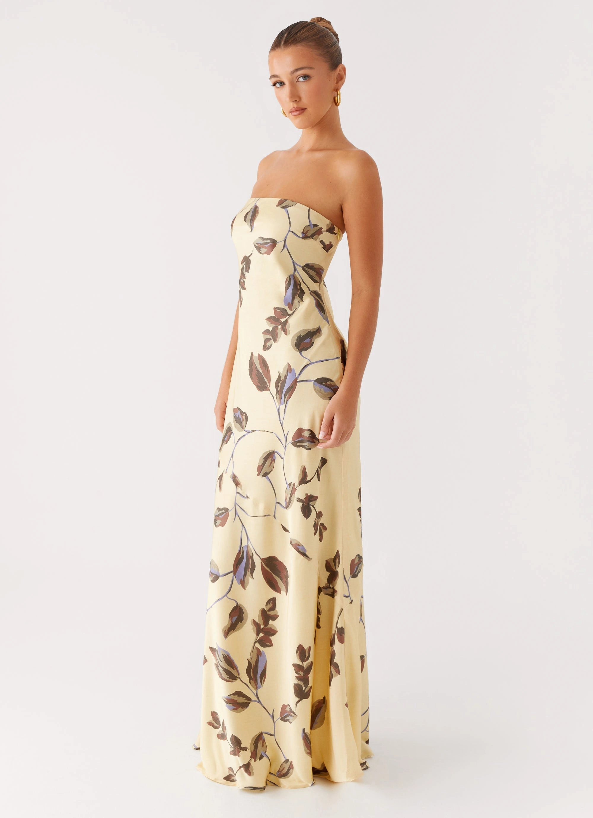 Tear-resistant Alisa Strapless Maxi Dress - Buttercream Bliss
