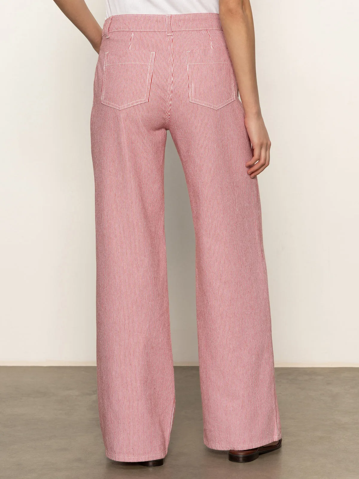 Secure Cuff Design Marine Full Length Semi High Rise Pant Galley Stripe