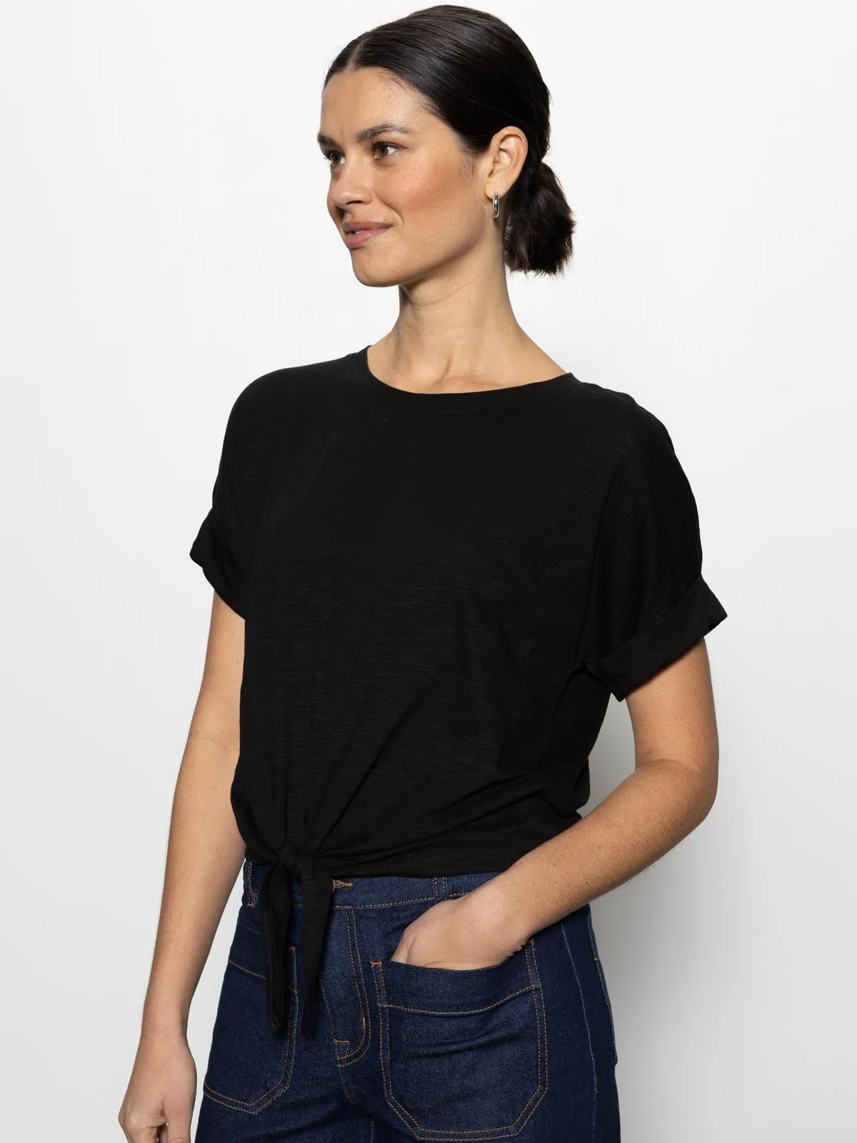 ContouredPanels All Day Tie Tee Black