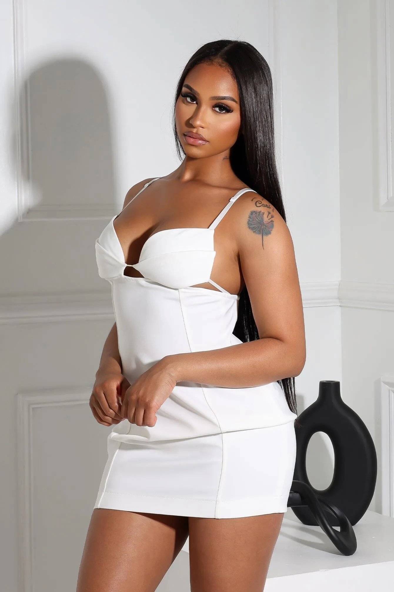 Shine Moment Seraphina Strappy Open Back Mini Dress