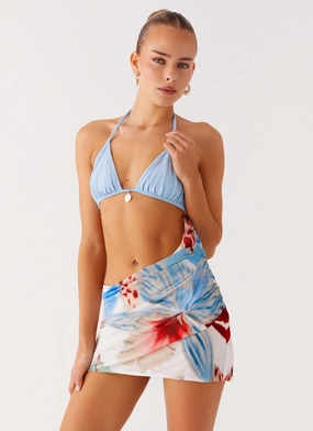 All Day Ready Acapulco Shell Mini Dress - Deep Sea Bloom