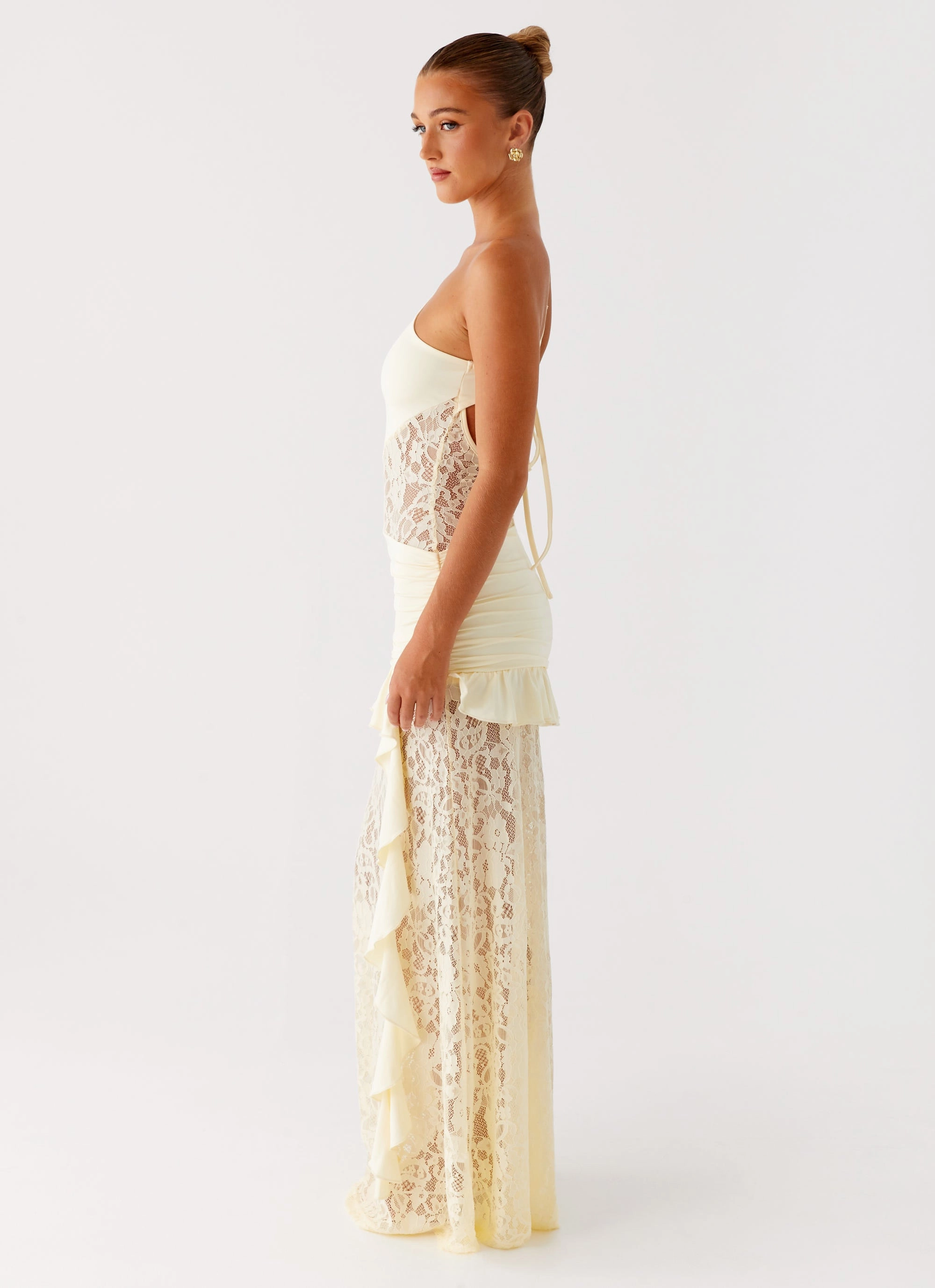 Benita Maxi Dress - Yellow Texture Edge Noble Aura