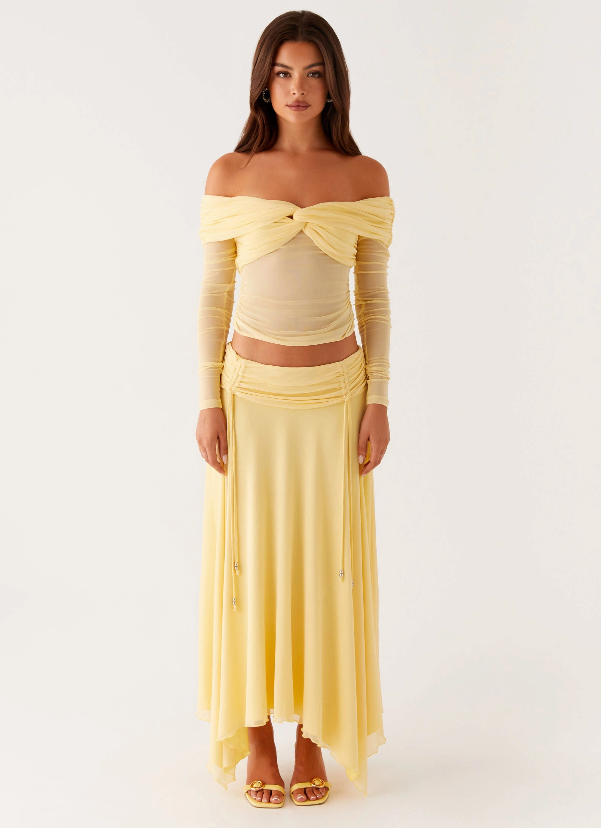 Kirrabilli Midi Skirt - Yellow Outfit Lineup