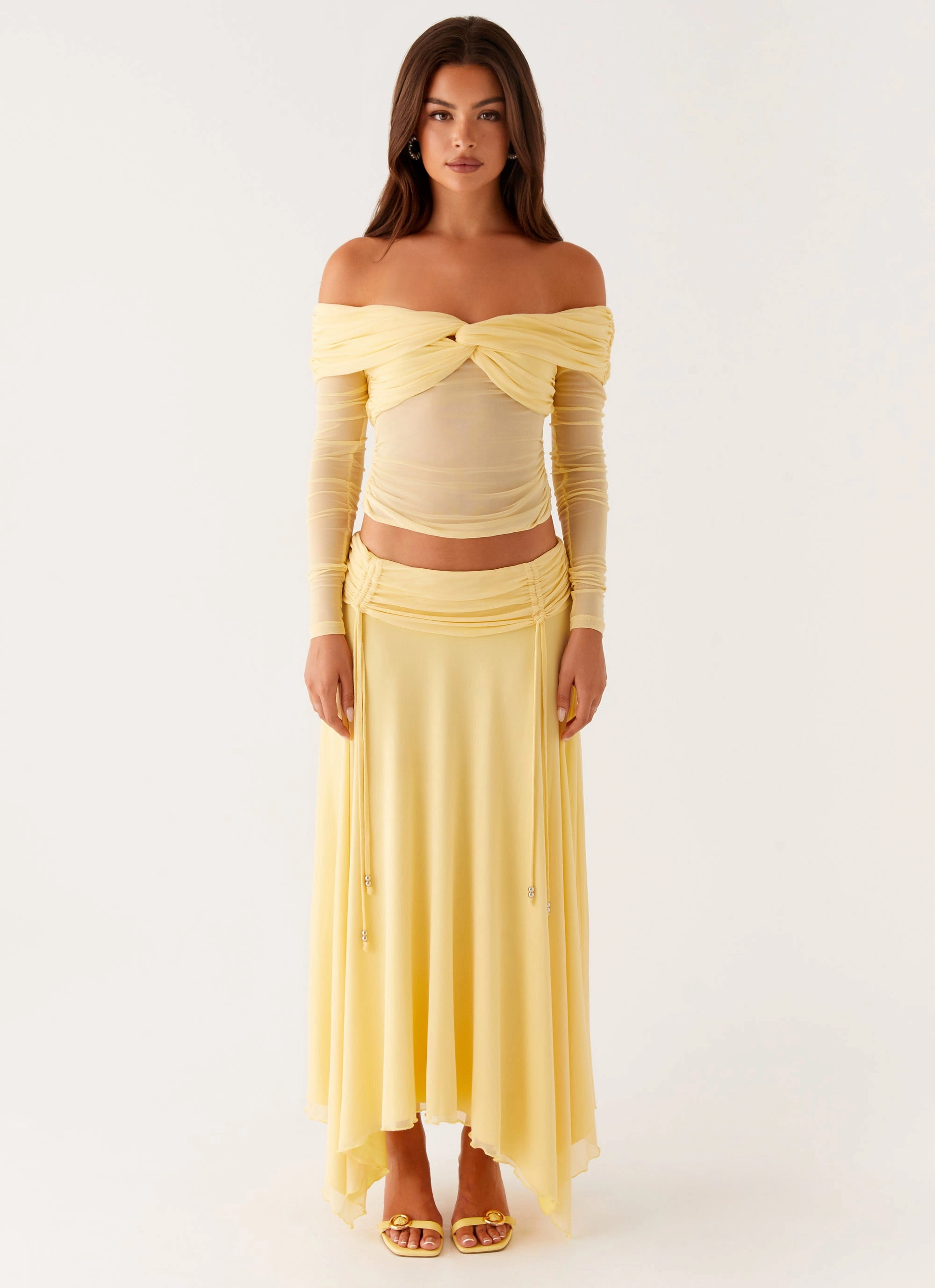 Kirrabilli Midi Skirt - Yellow Maxi length Easy Fit