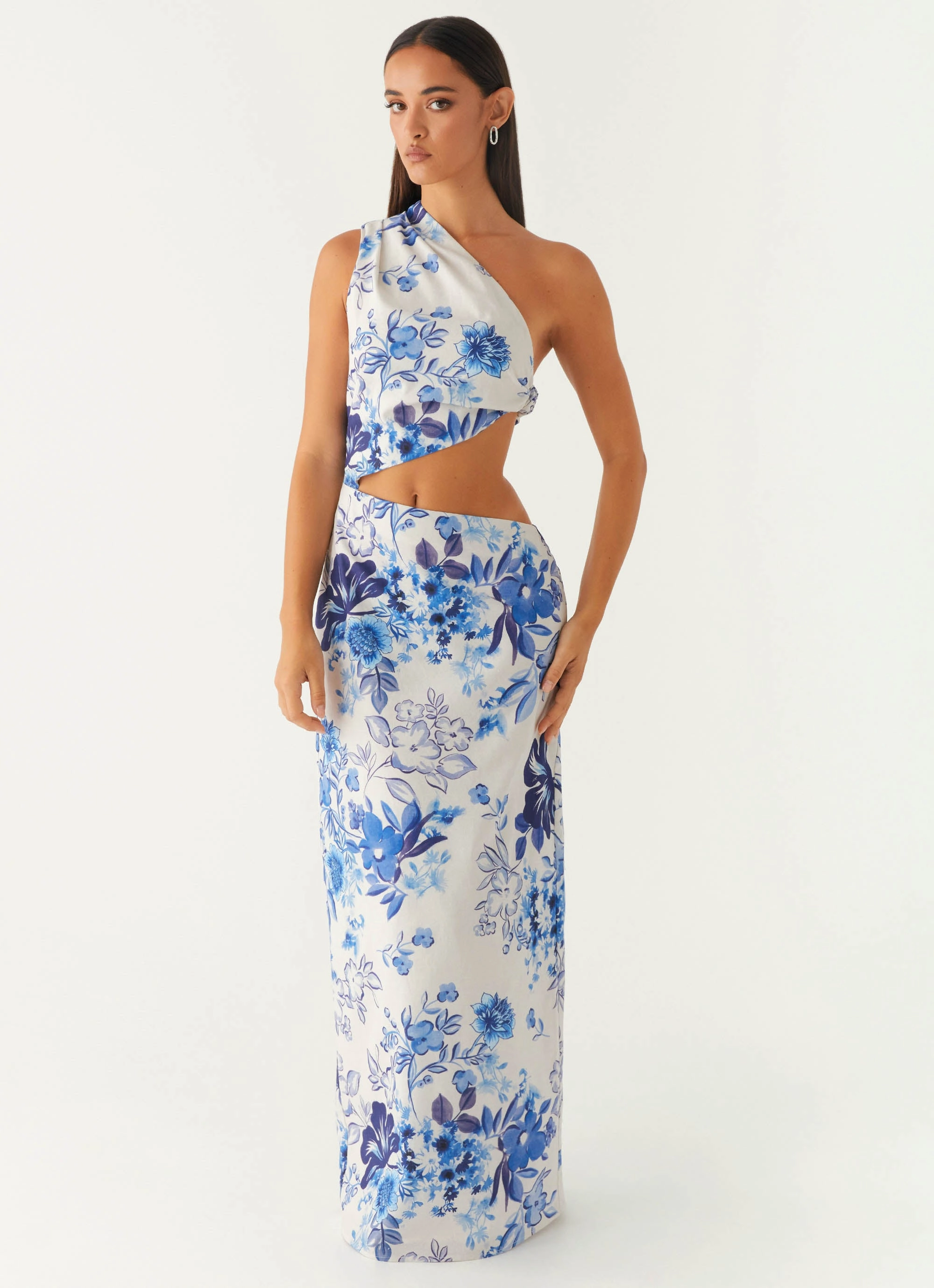 All Summer Long Maxi Dress - Serene Sky Floral Event Glow Fashionable Comfort Wear