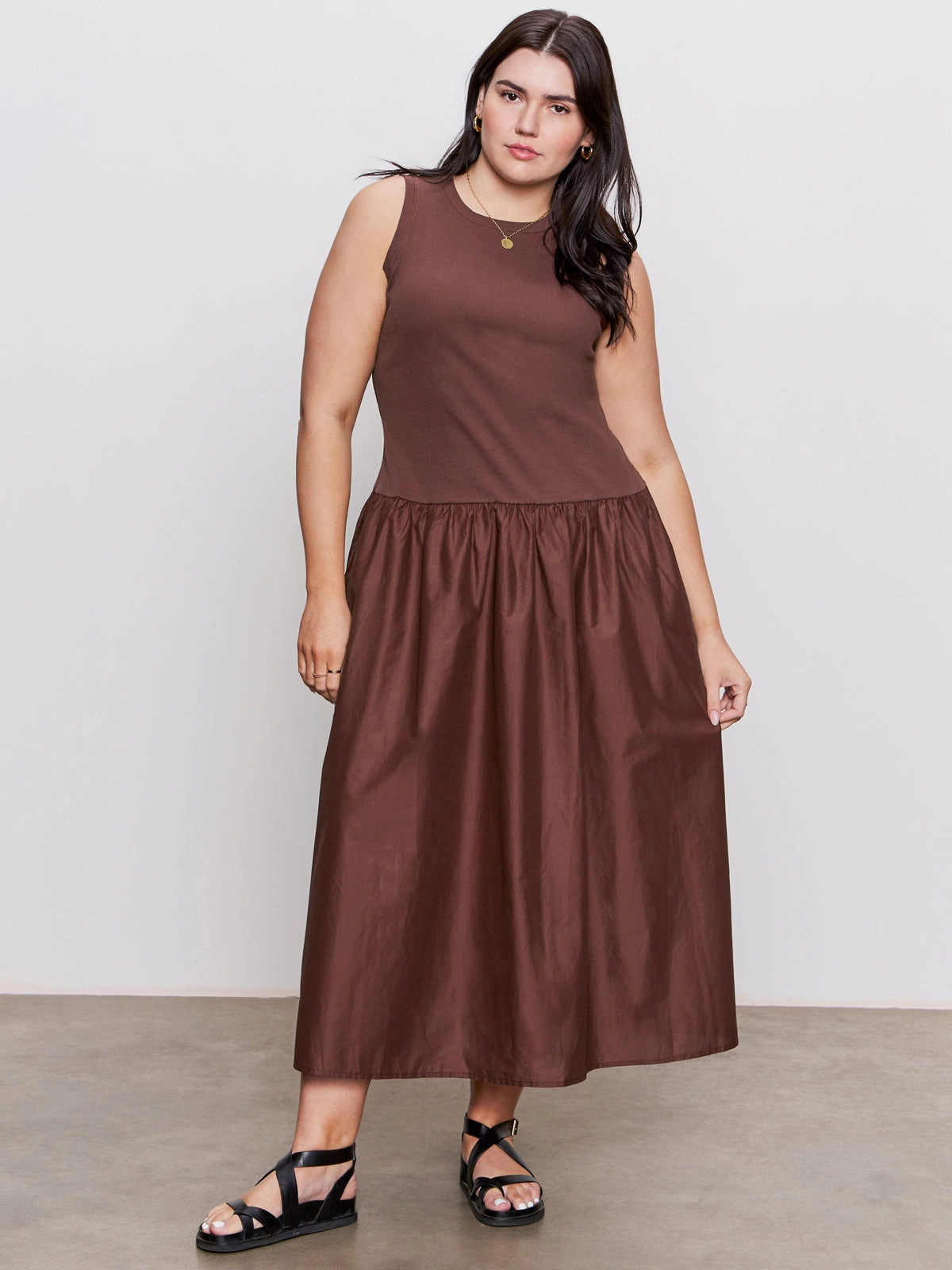 Tagless Neckline Design Take Me Away Midi Dress Mesa Extended Sizing