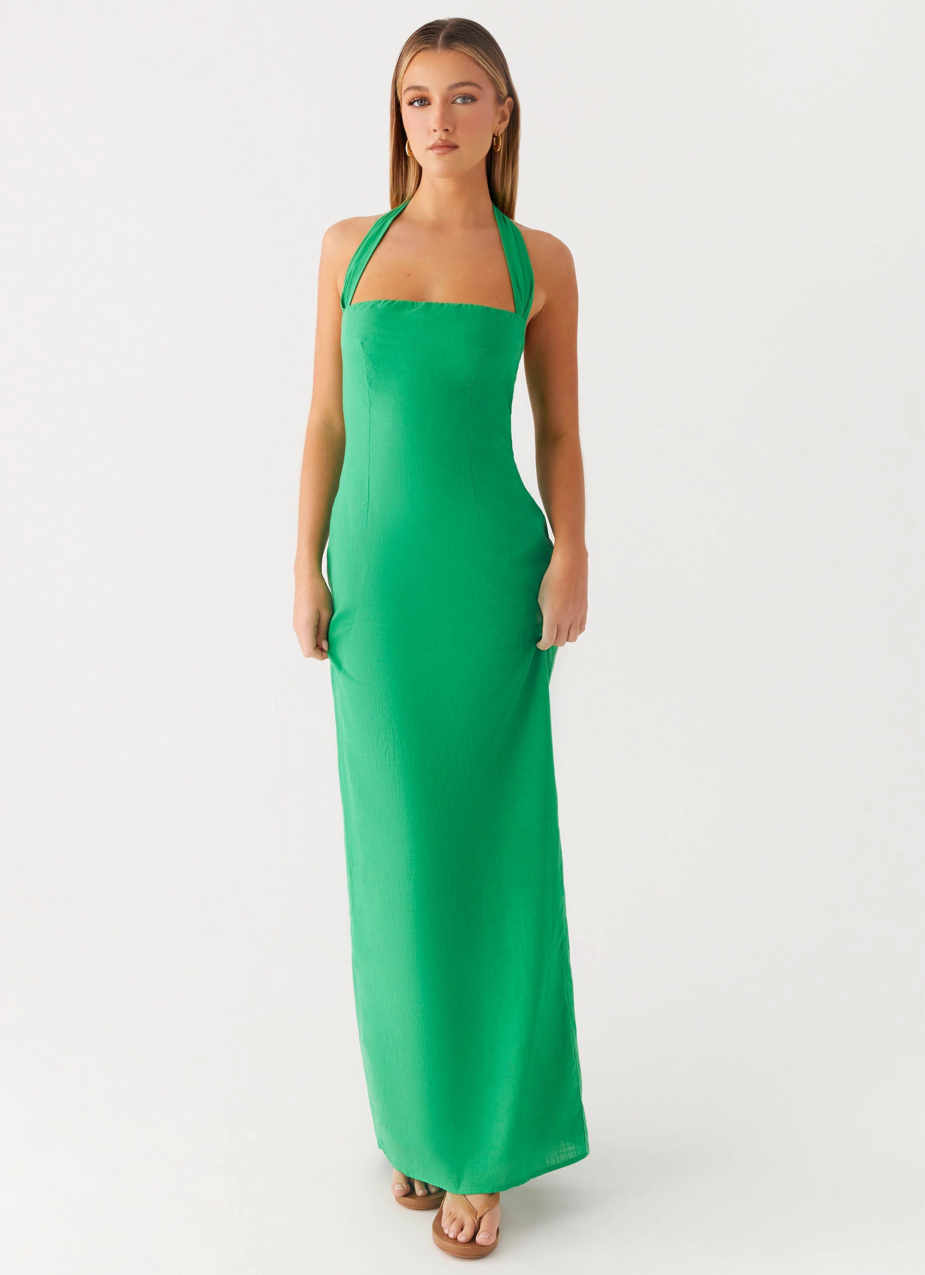 Allyse Maxi Dress - Cactus Square-Neck