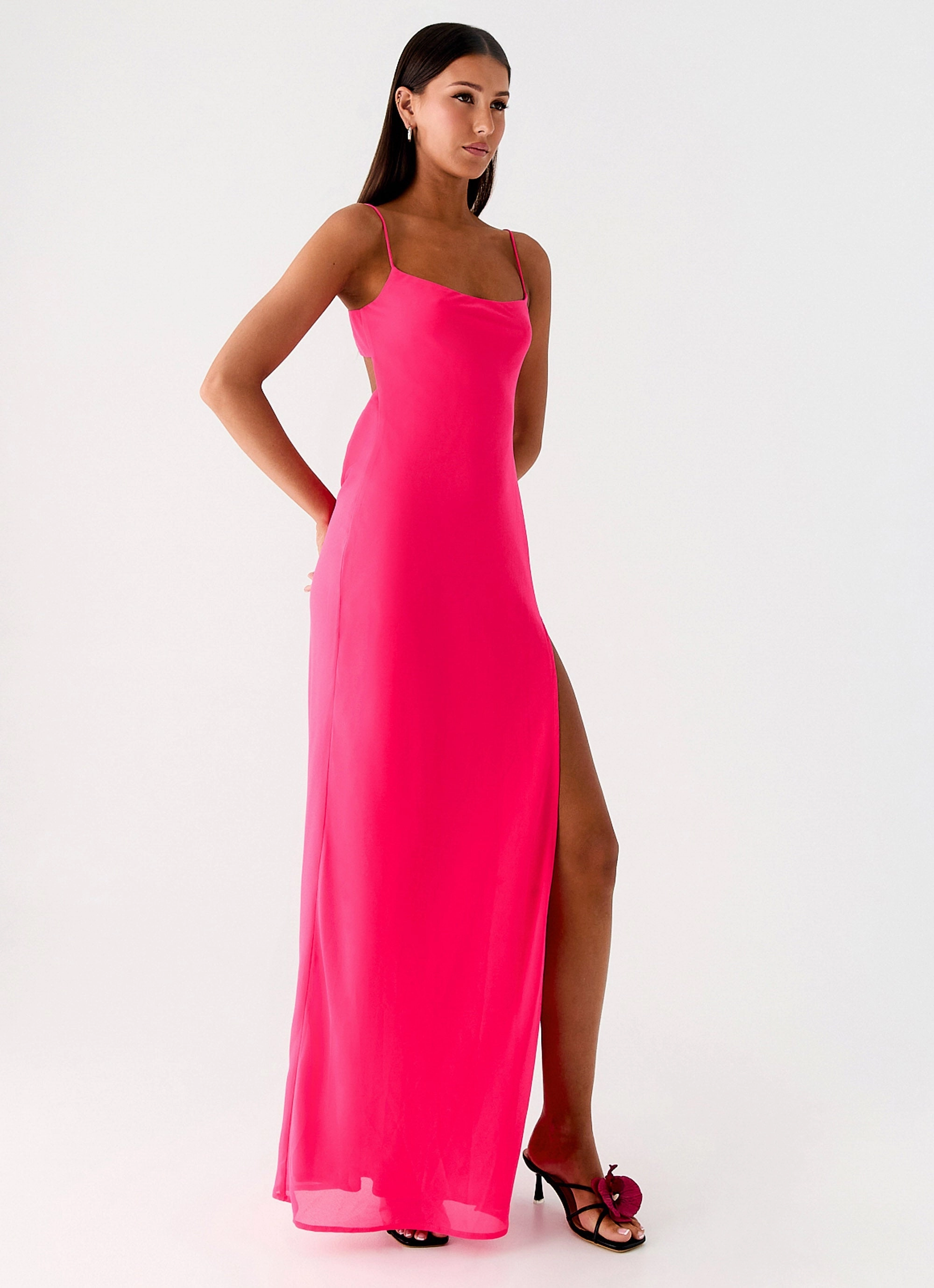 Fall Outfit Alouette Maxi Dress - Fuchsia