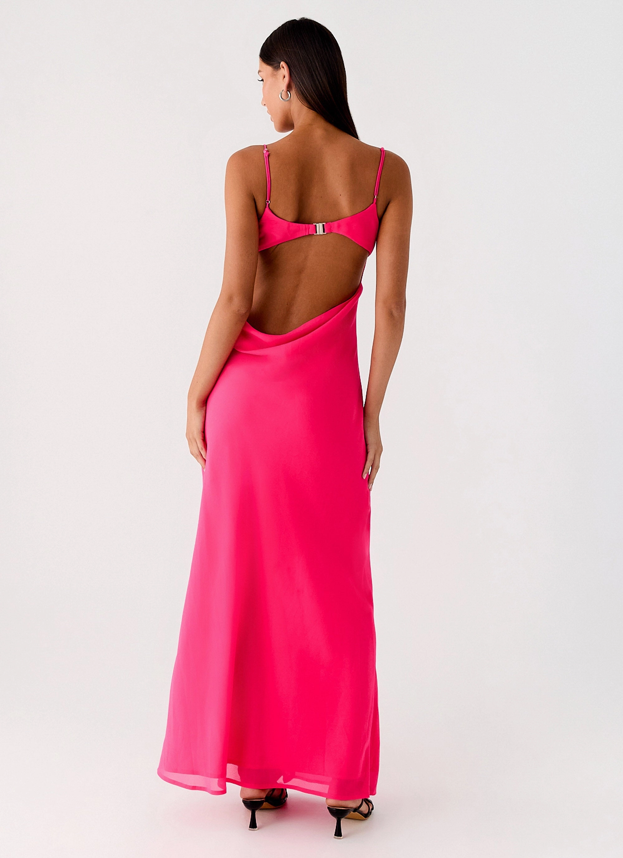 Alouette Maxi Dress - Fuchsia Versatile Wearable Clasp-Closure