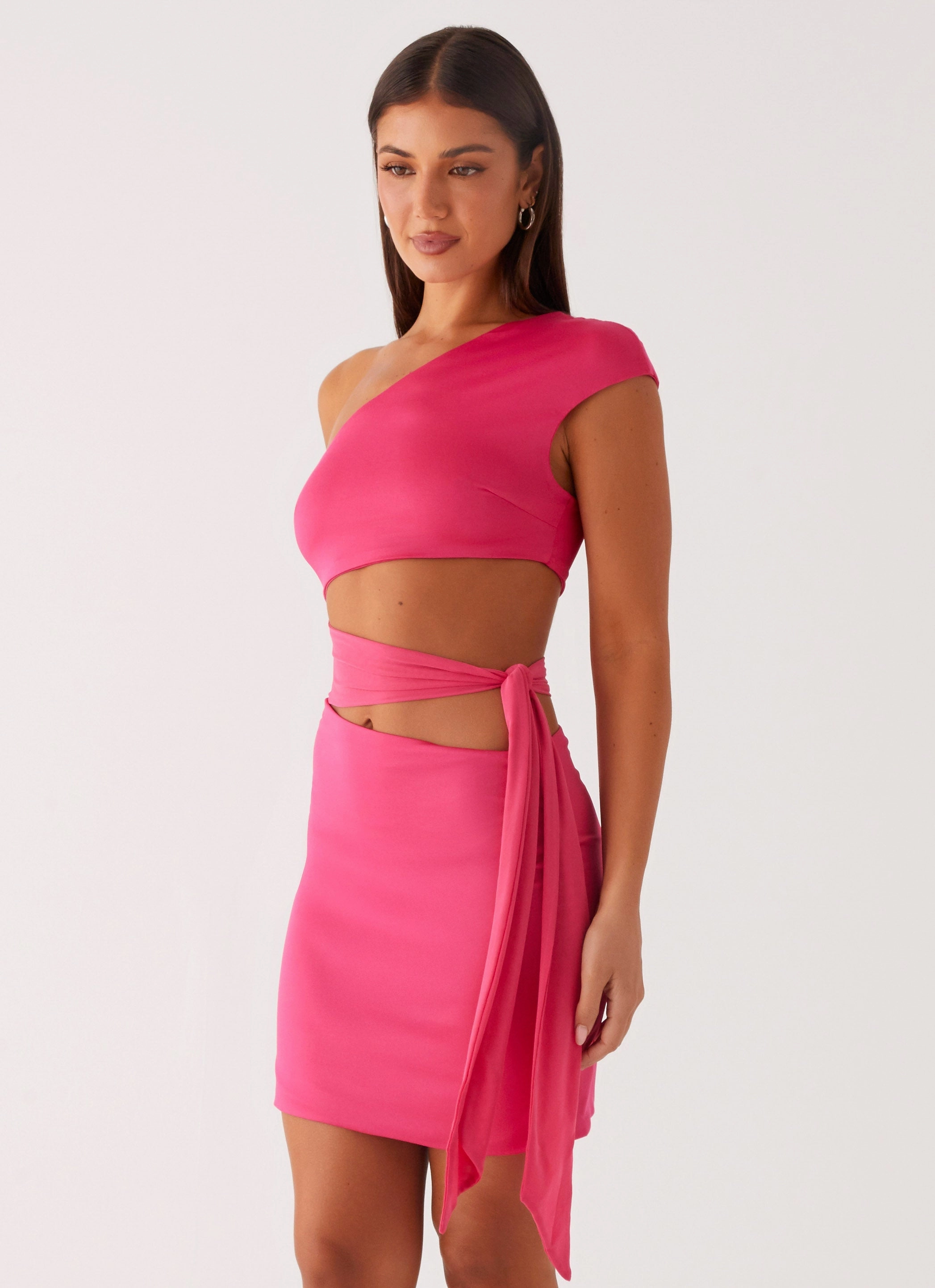 Dinner Outfit Style Upgrade Amara Mini Dress - Hot Pink