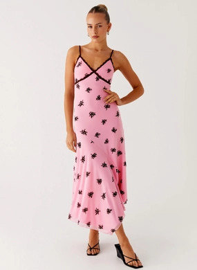 Oversized-Fit Skin Glow Amelia Midi Dress - Pink