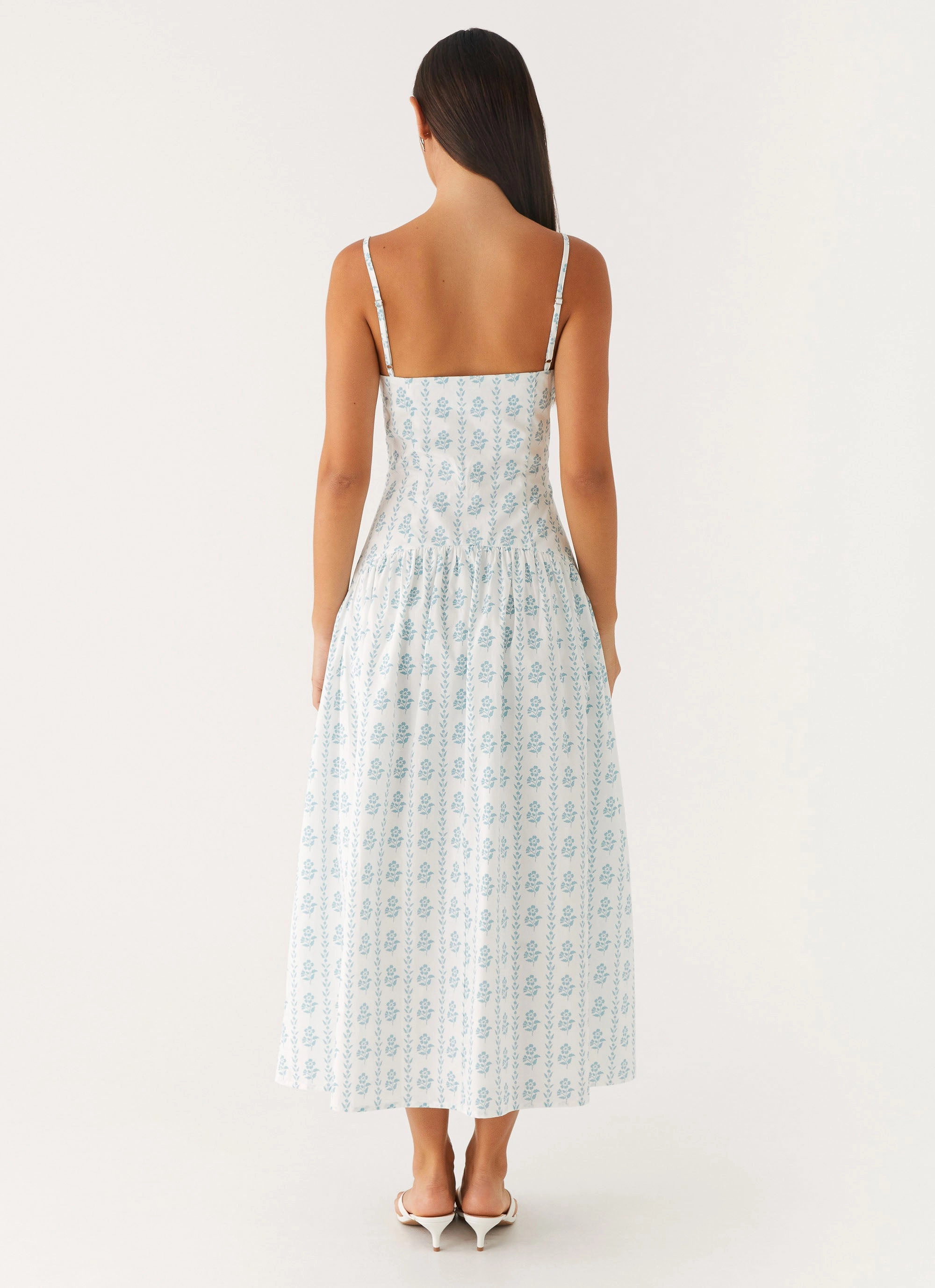 Elegant Detail Ready Glow Amelie Midi Dress - Sweet Daydream Print