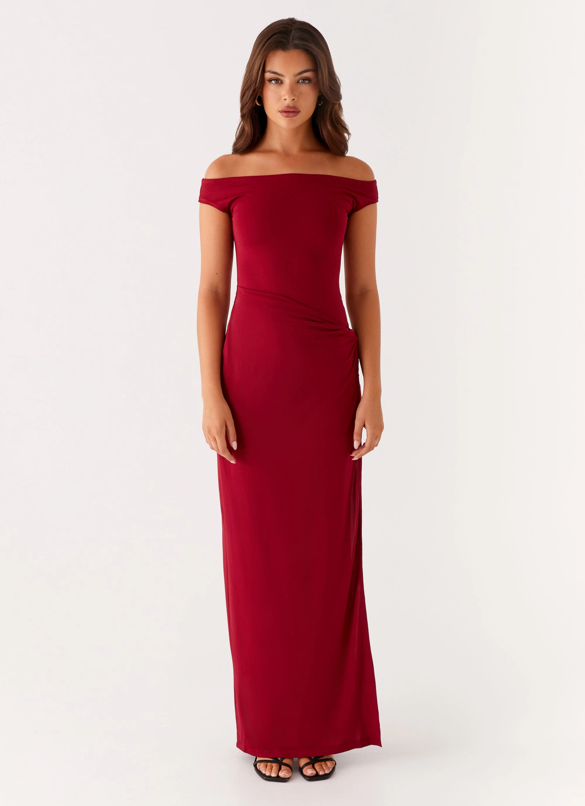 Layered Comfort Wear Amerie Maxi Dress - Maroon