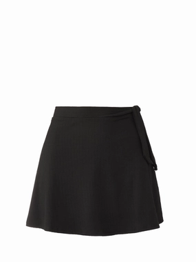 Amy Swim Skirt Black Texture Fashion Forward