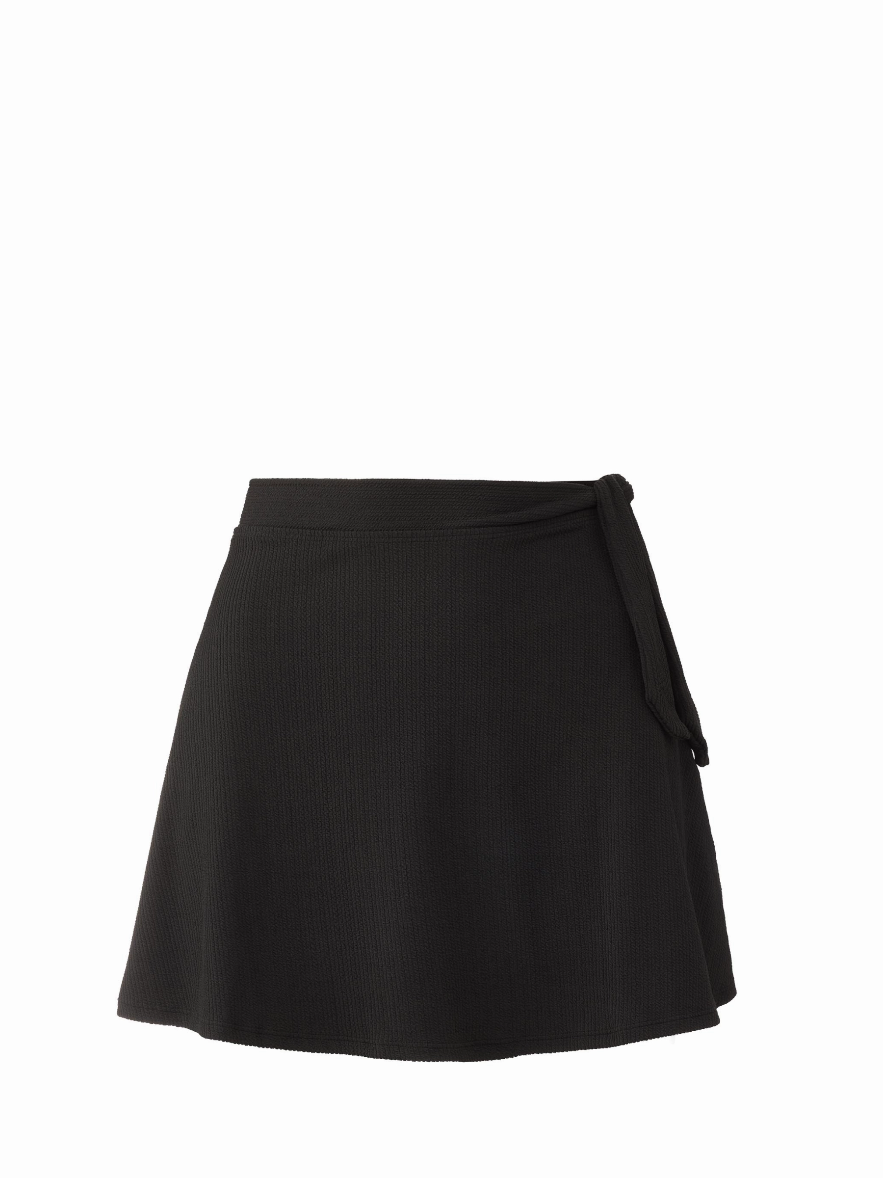 Amy Swim Skirt Black Texture Fashion Forward