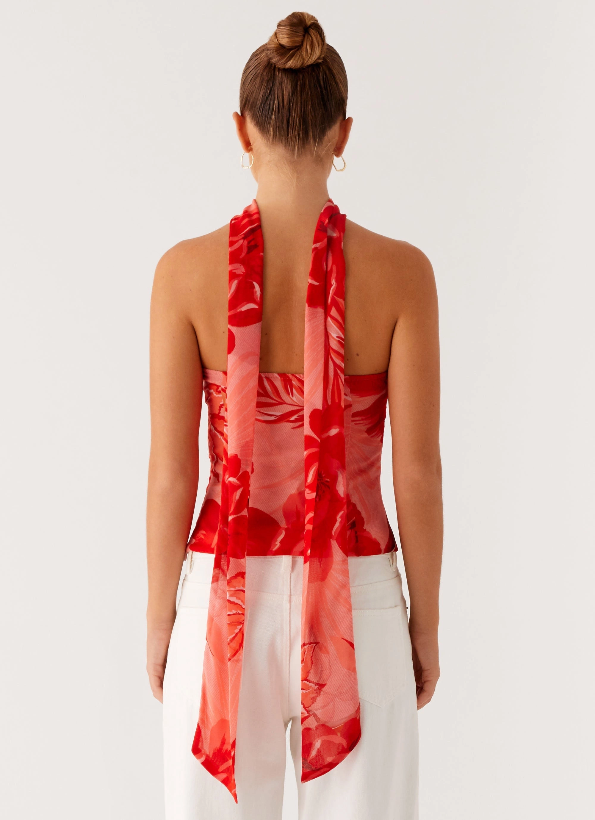 FadeResistant Anais Scarf Top - Sicily Sunset Print