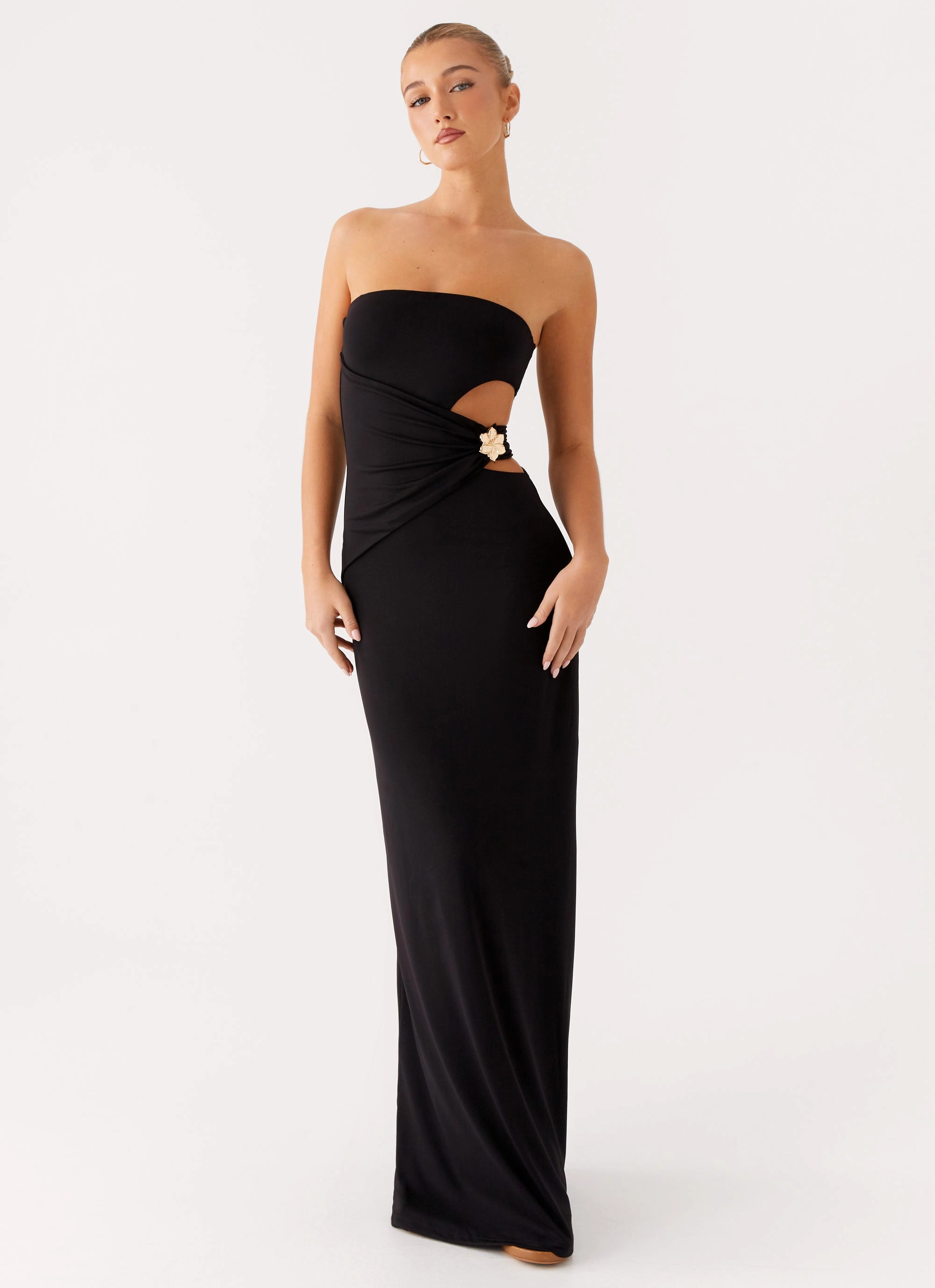 Anetta Maxi Dress - Black Global Style