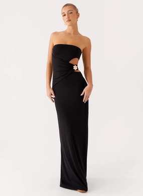 Anetta Maxi Dress - Black Global Style