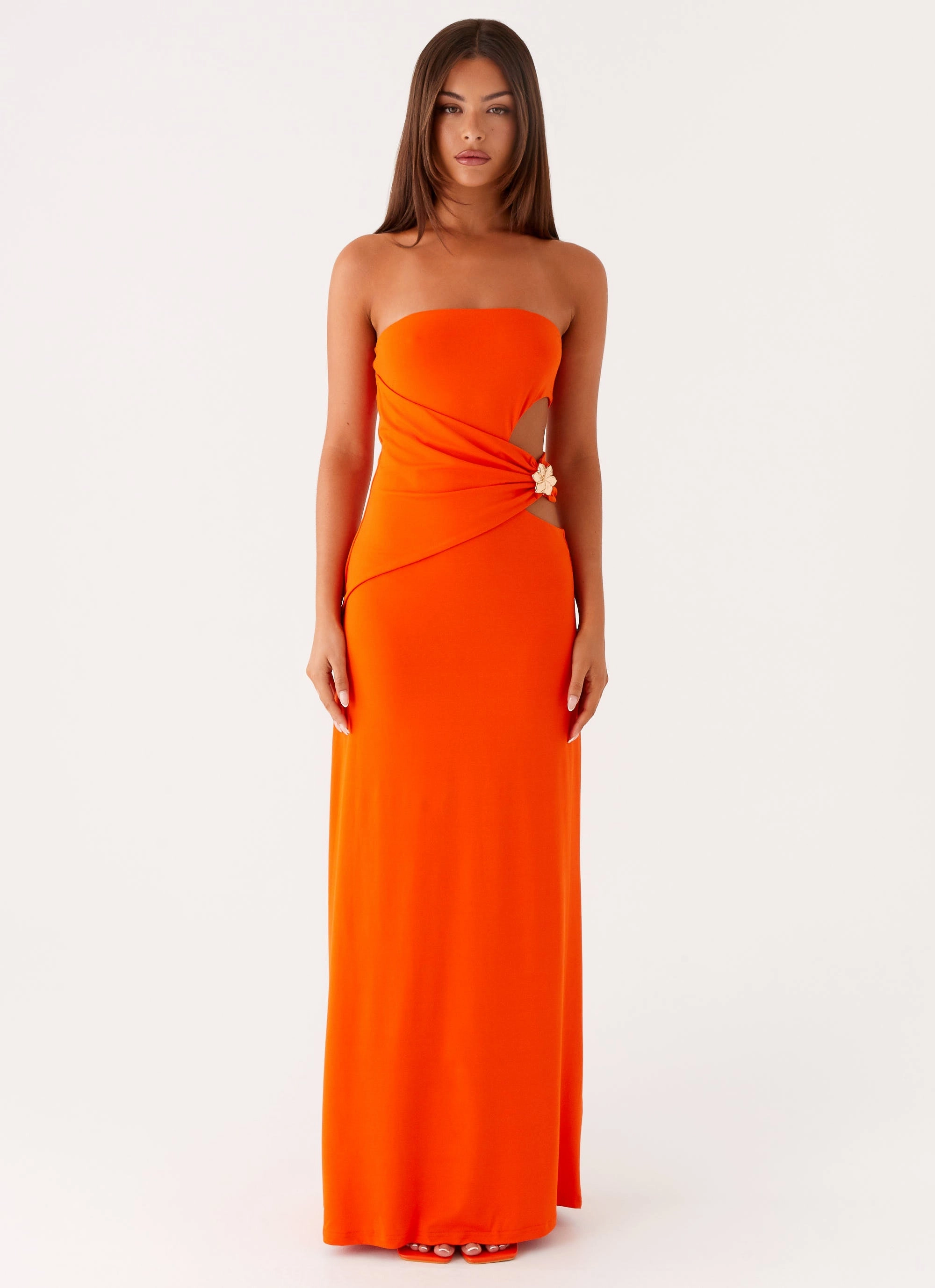 Classic Form Boho Aesthetic Anetta Maxi Dress - Orange