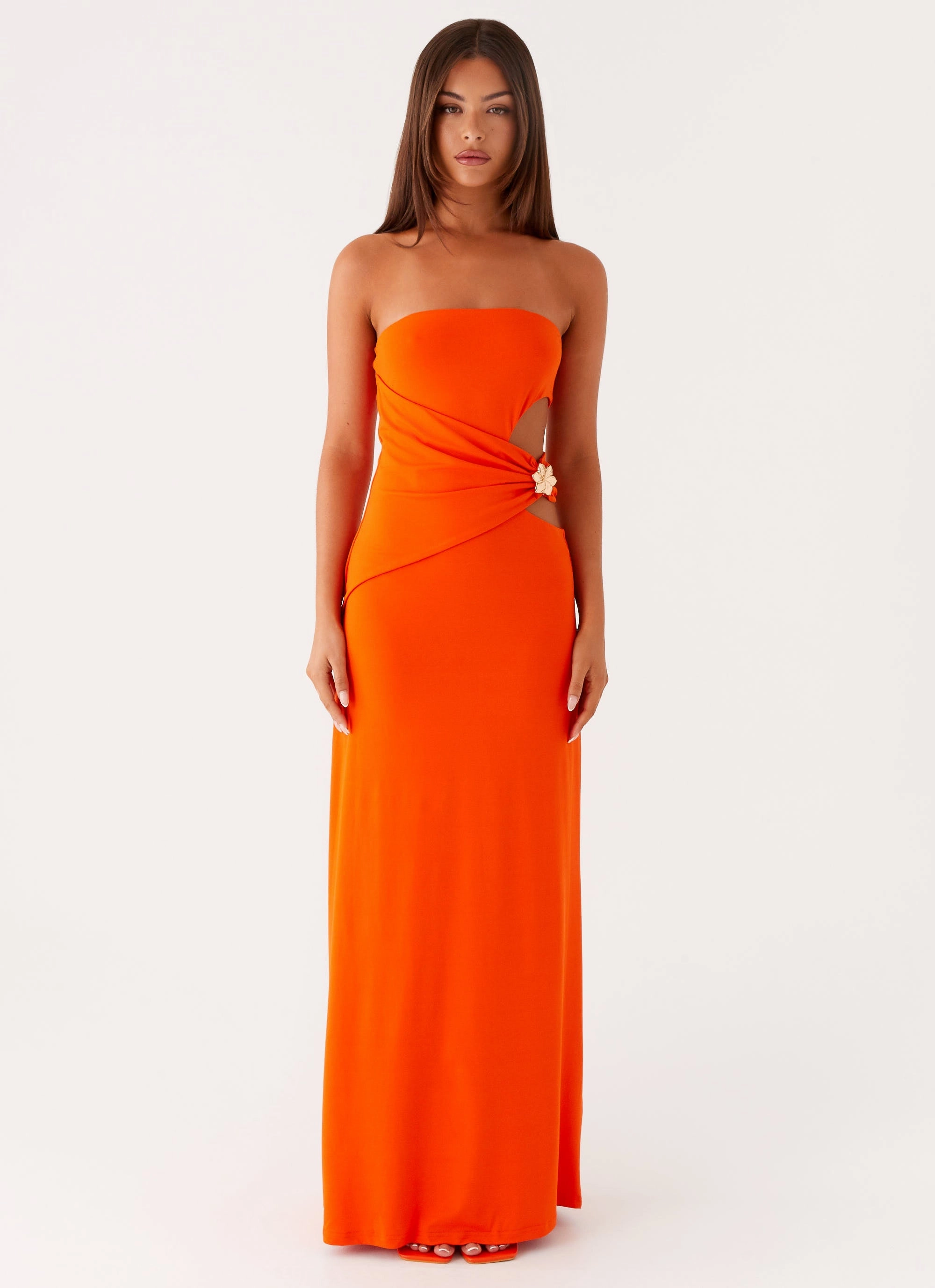 Anetta Maxi Dress - Orange Classy Look