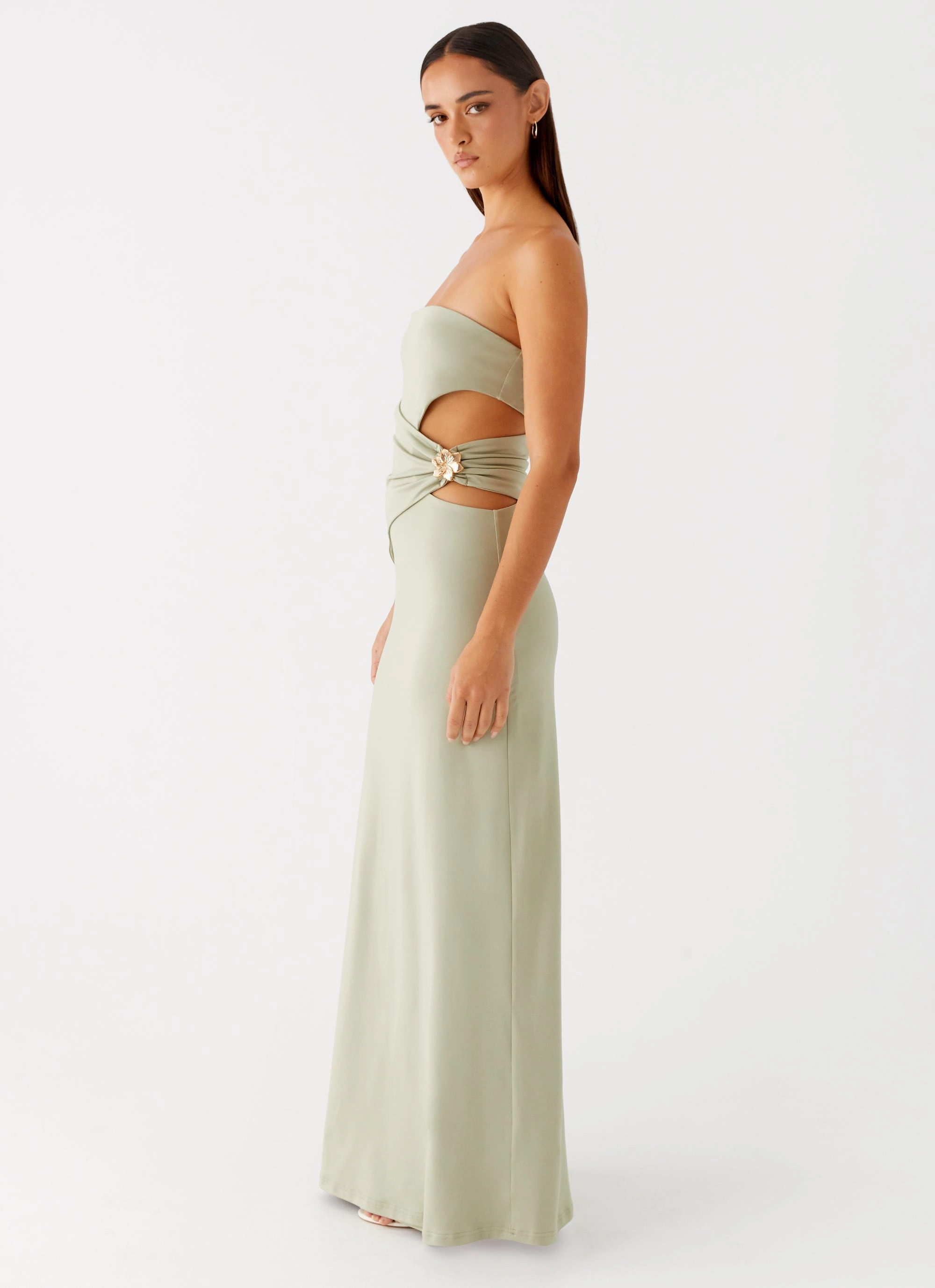 Anetta Maxi Dress - Sage Relax Comfort Fall Style