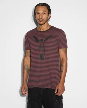 ANGEL SIOUX SS TEE RED STRIPE Mesh Lined Interior Comfortable Wear Midweight Four Way Stretch
