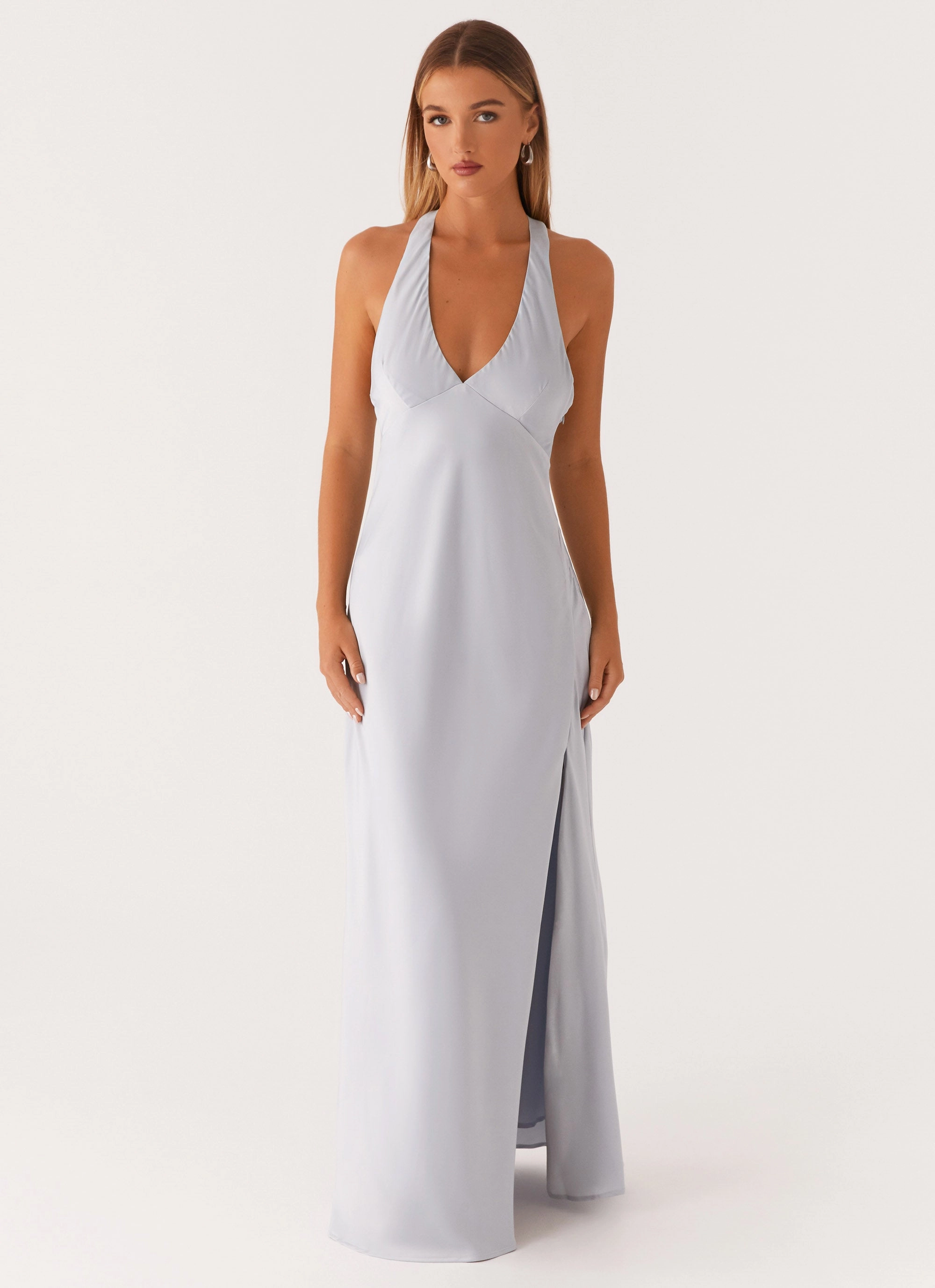 Petite Chic DeepPocketStyle Angie Maxi Dress - Blue
