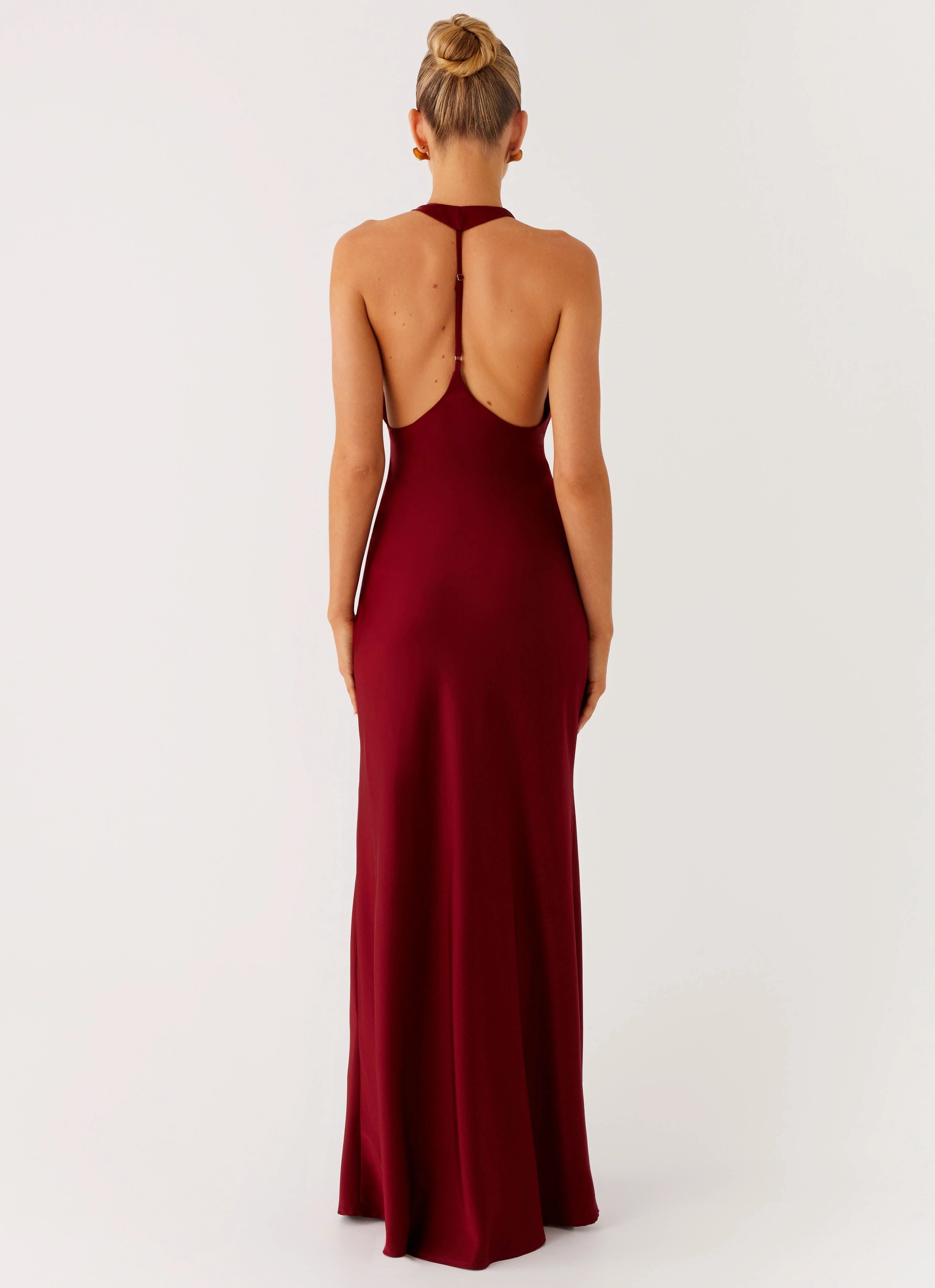 Angie Maxi Dress - Burgundy Bold Pattern