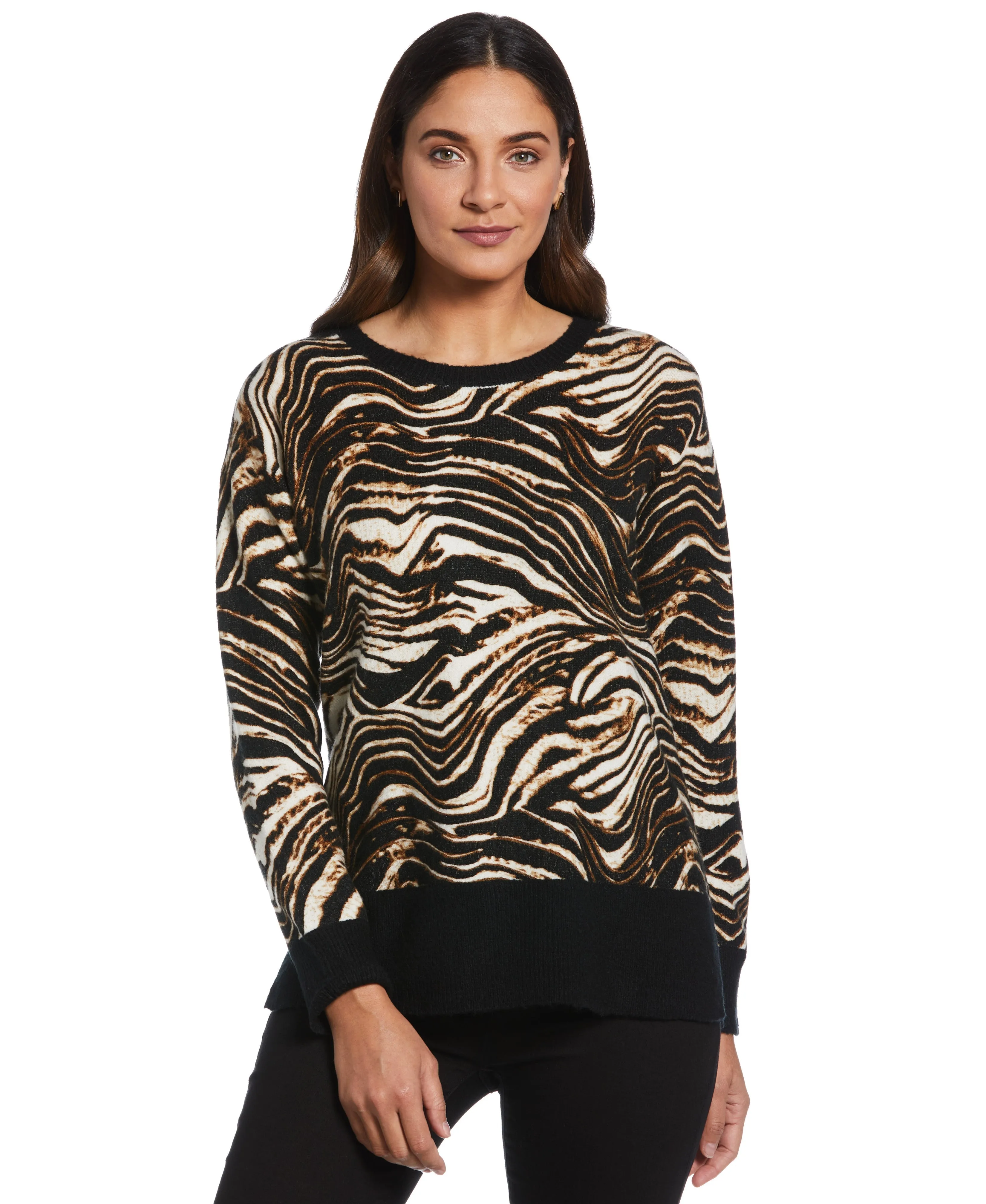 Animal Print Slouchy Sweater Essential Warmth Essential Layer