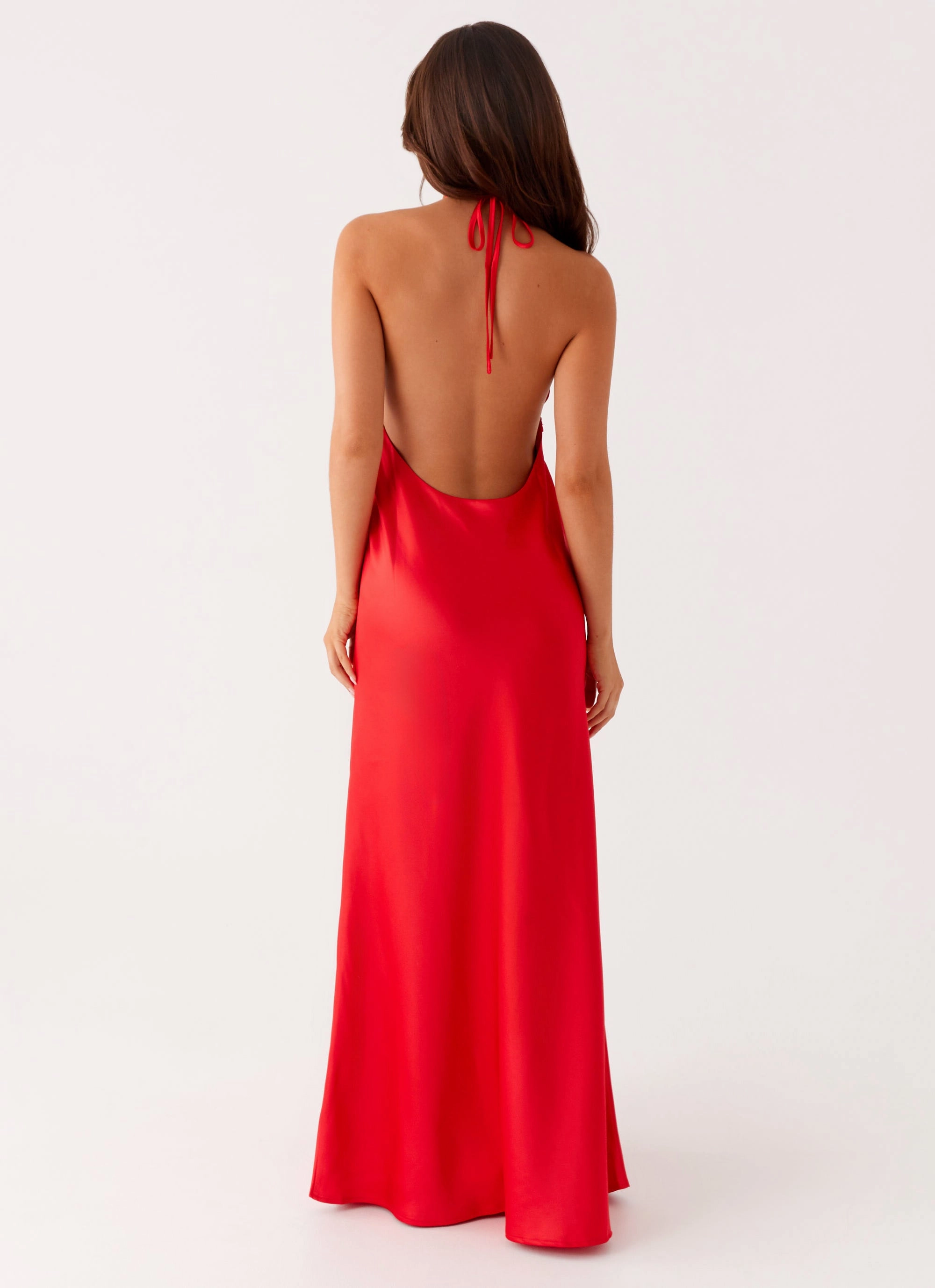 Fine Texture Feminine Design Idol Maxi Dress - Red